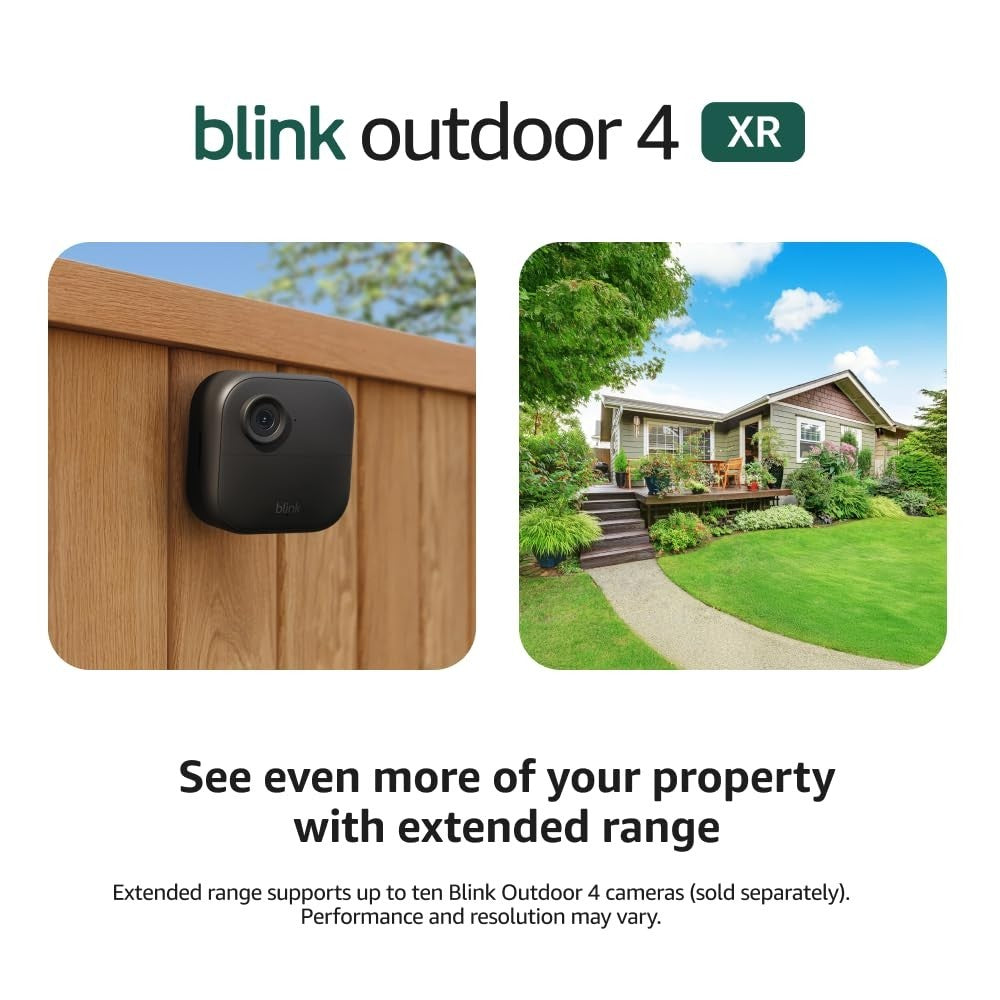 Blink Outdoor 4 XR two-year battery camera 4x security coverage 4 camera - Black