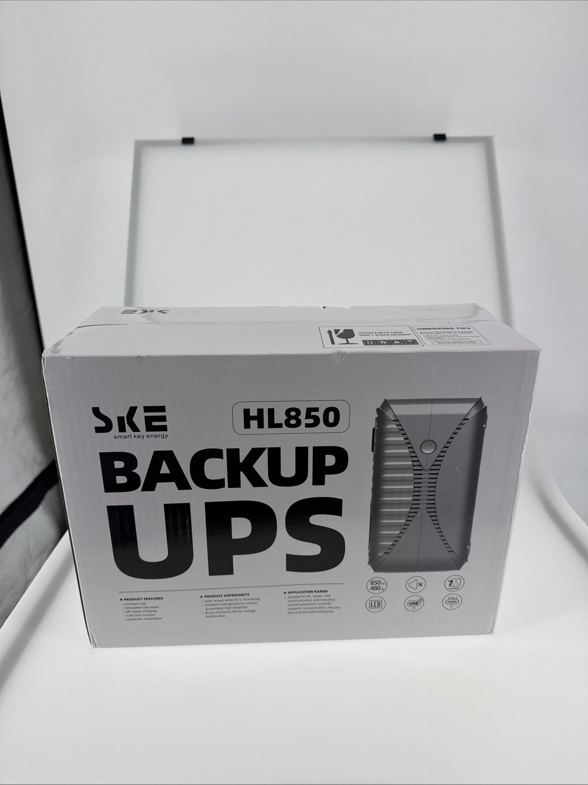 SKE UPS HL850 Battery Backup Surge Protector 850VA/480W for Computers USB