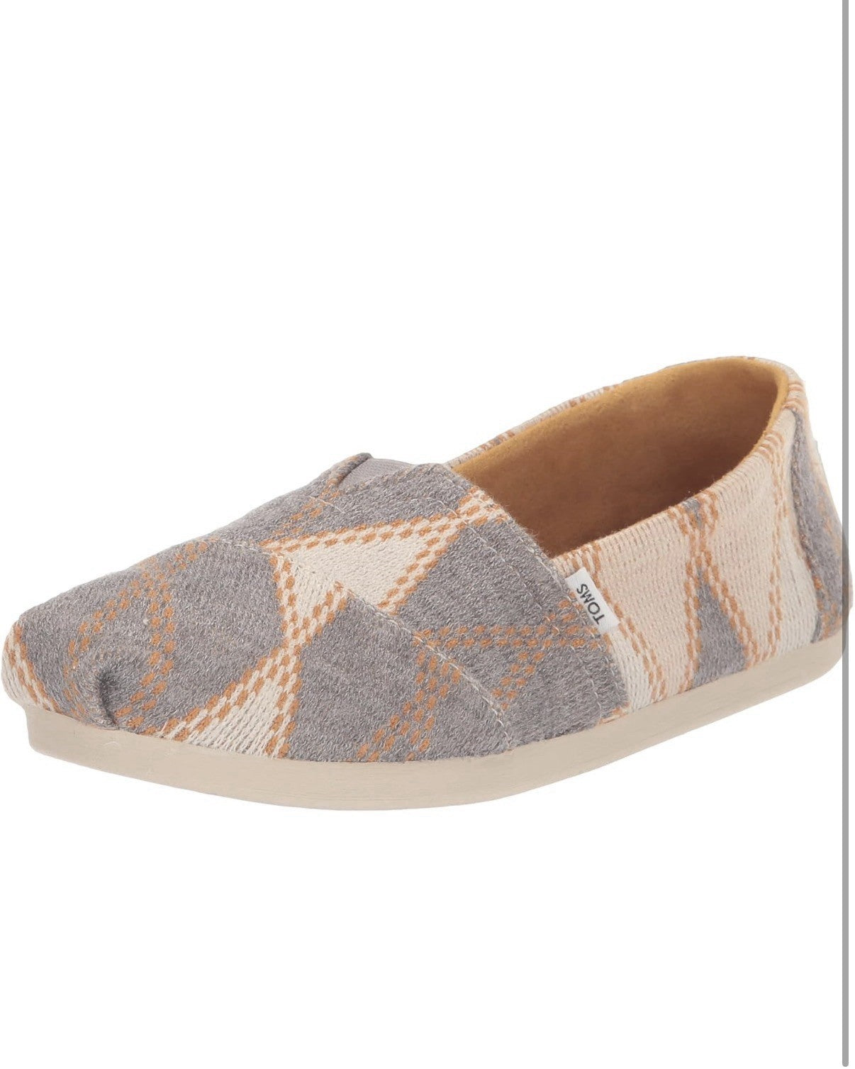 TOMS Classics Women's Alpargata Shoes Shadow Argyle Knit Size 6 Women