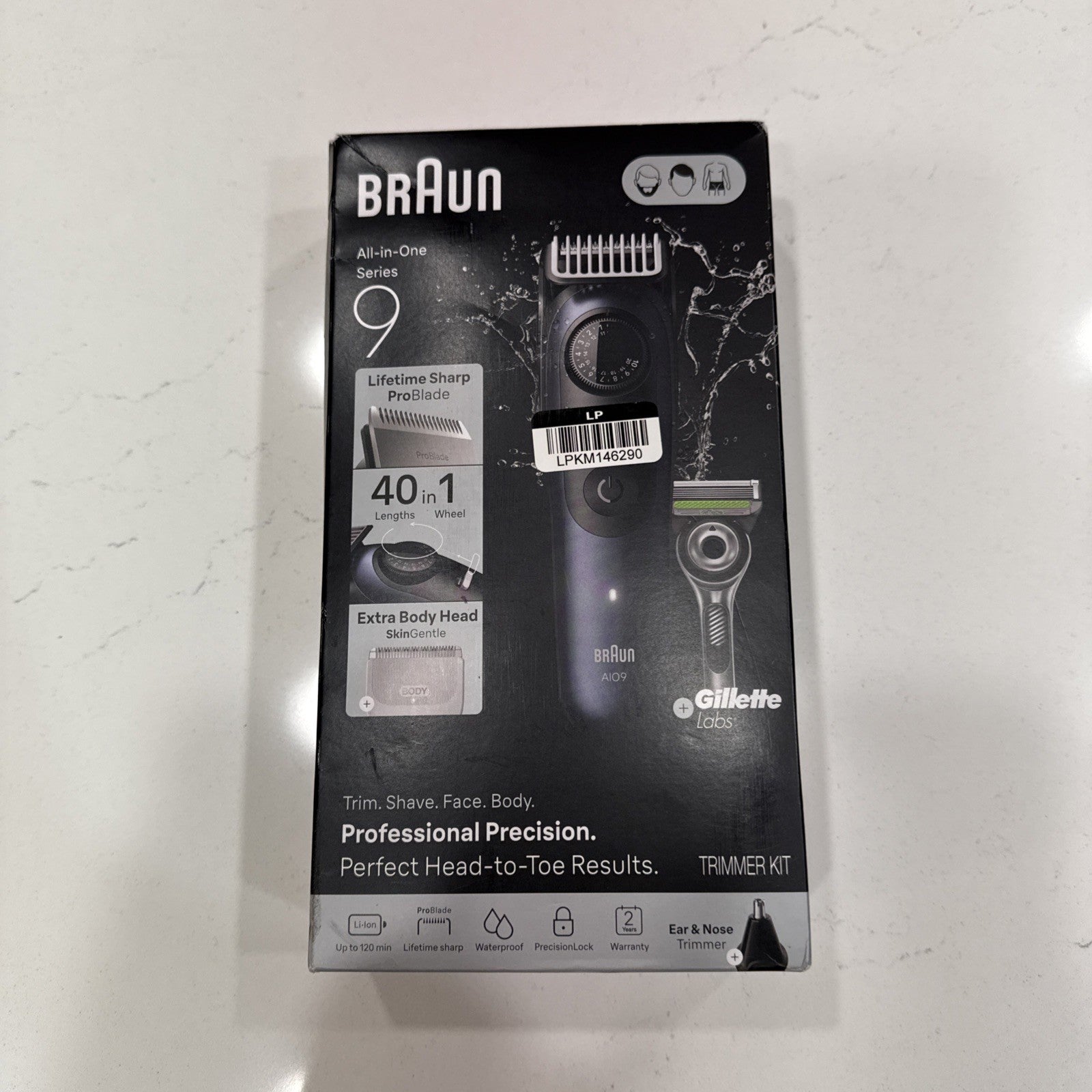 Braun Men's All-In-One Series 9 Trimmer Kit for Beard, Face, Hair (READ)