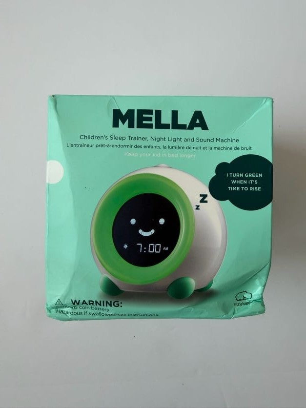 Mella: Alarm Clock, Ready to Rise Children's Sleep Trainer, Night Light, White