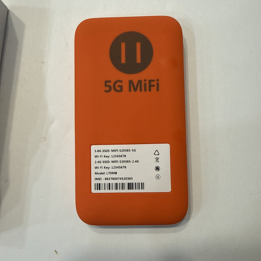 5G Mobile Hotspot High Speed Travel Double Band WiFi6 Portable Router 6100mAh