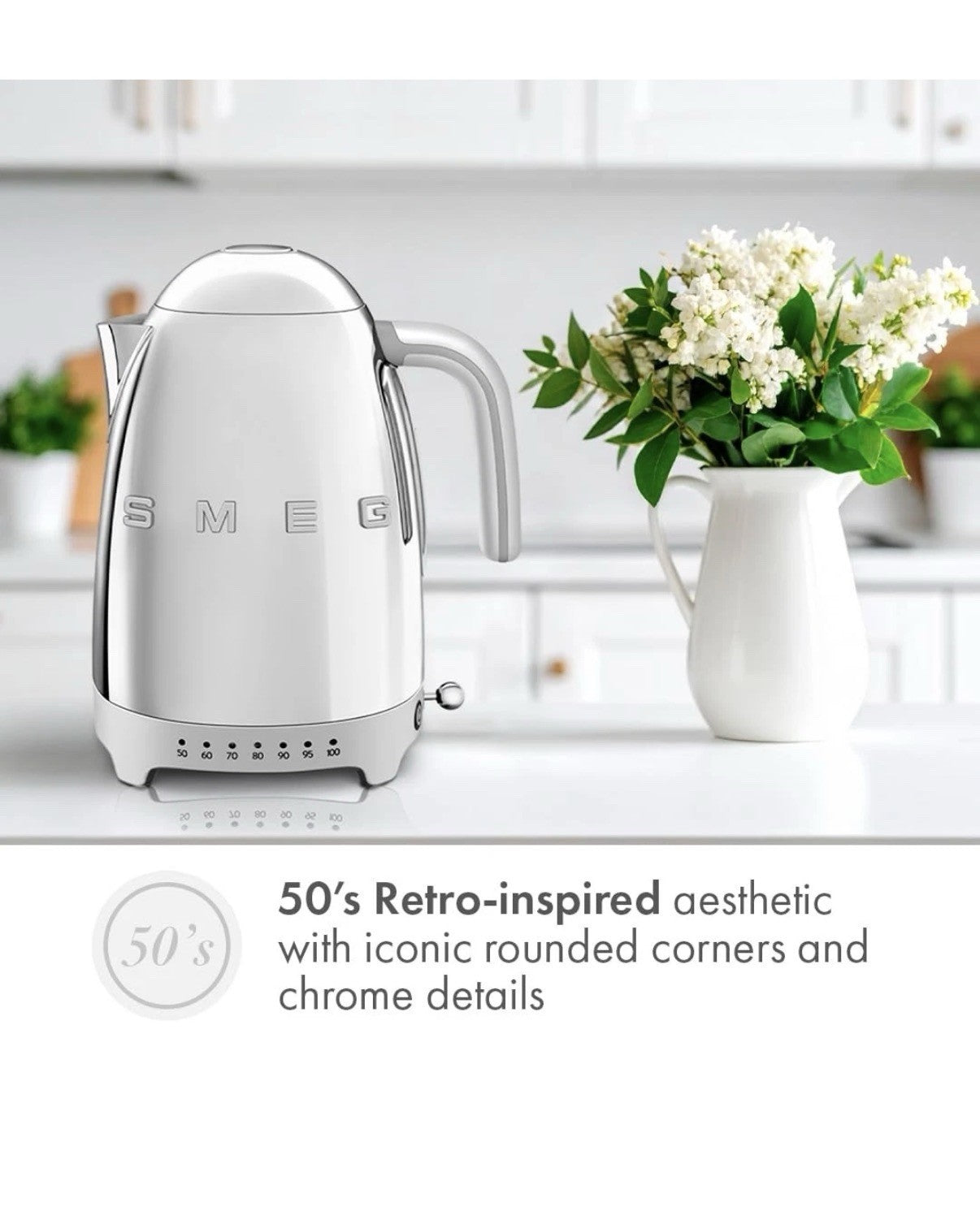 Variable Temperature Kettle 1.7L (7 Cup), Stainless Steel Tea & Coffee Kettle...