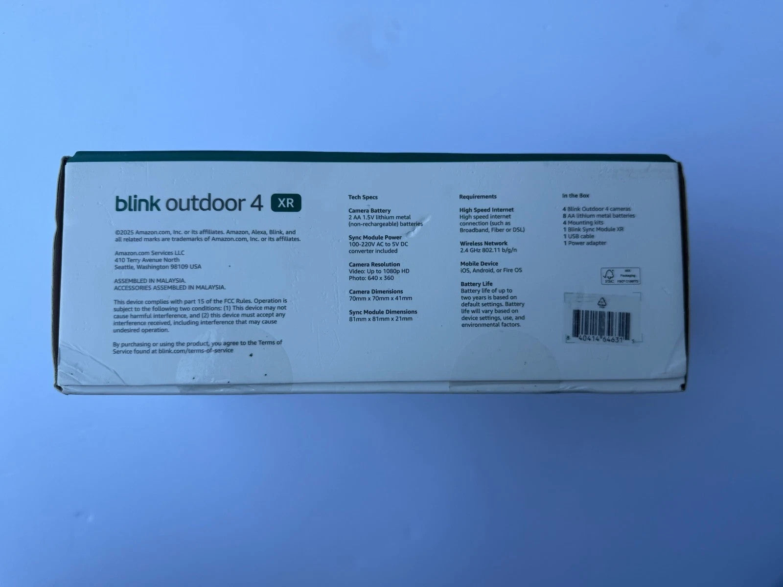 Blink Outdoor 4 XR 4-Camera Smart Security System Battery Powered *NEW SEALED*