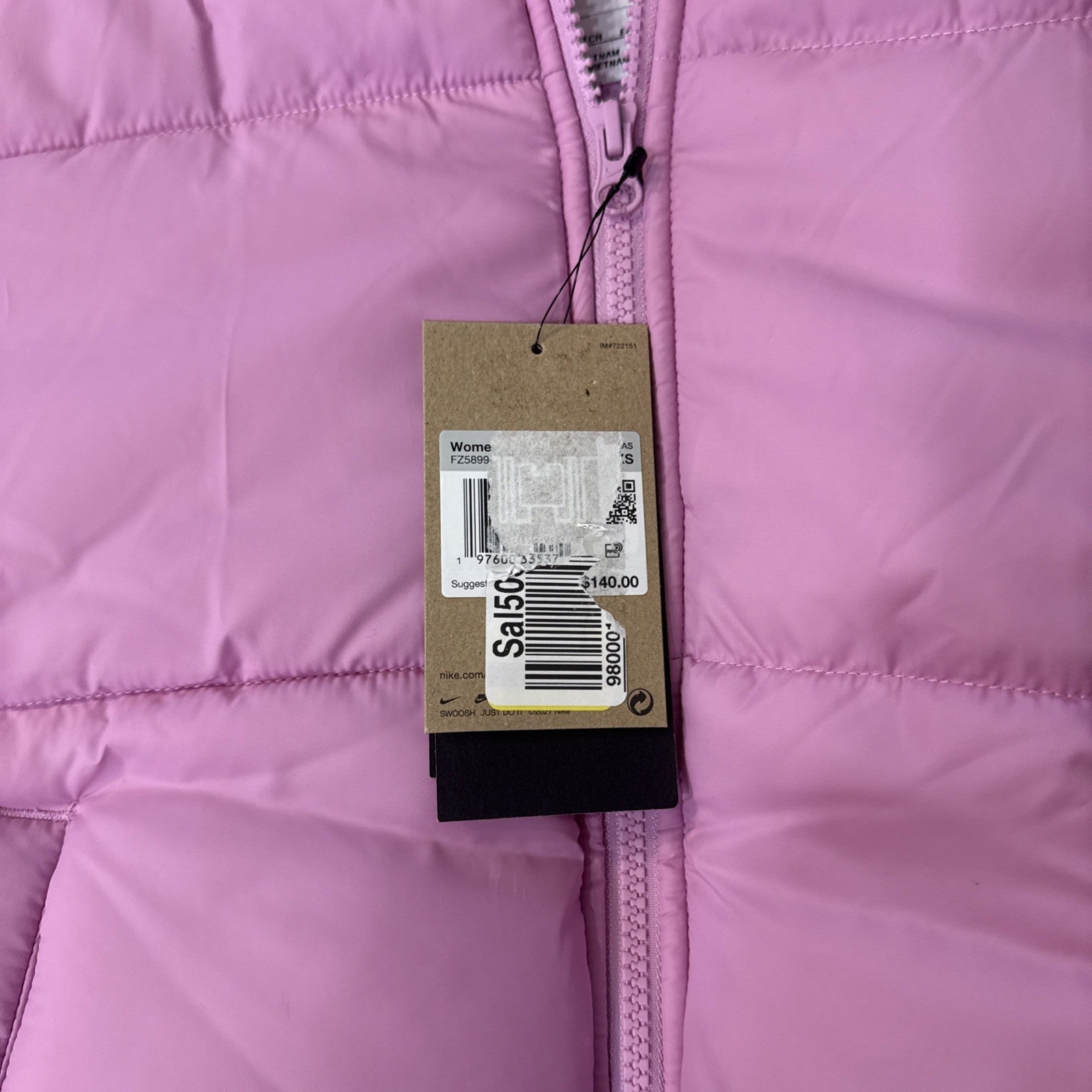 Nike Sportswear Classic Puffer Womens XS Therma-FIT Hooded Jacket FZ5899 Crop