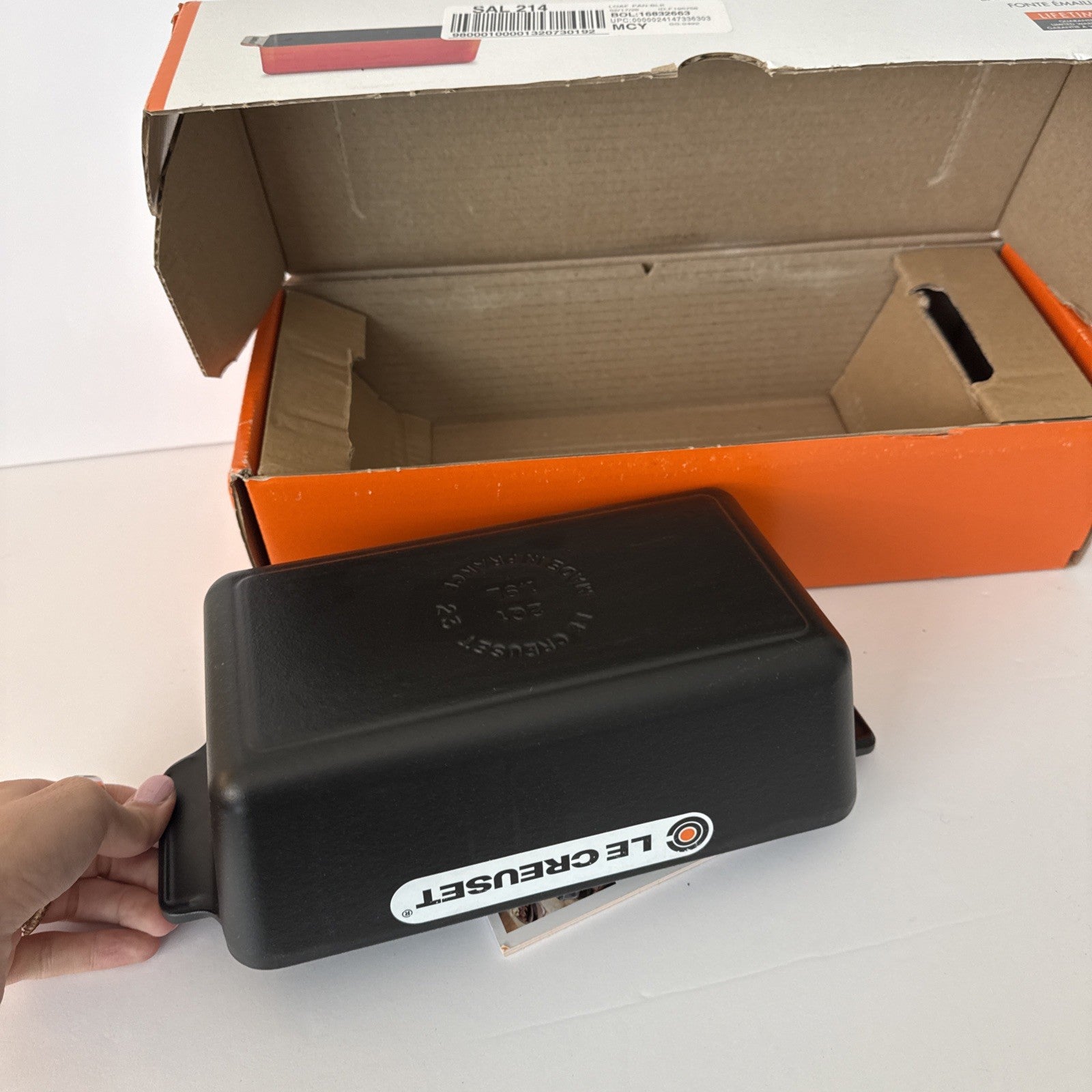 Genuine Le Creuset Loaf pan 23cm 9 inc Matte Black See Pics