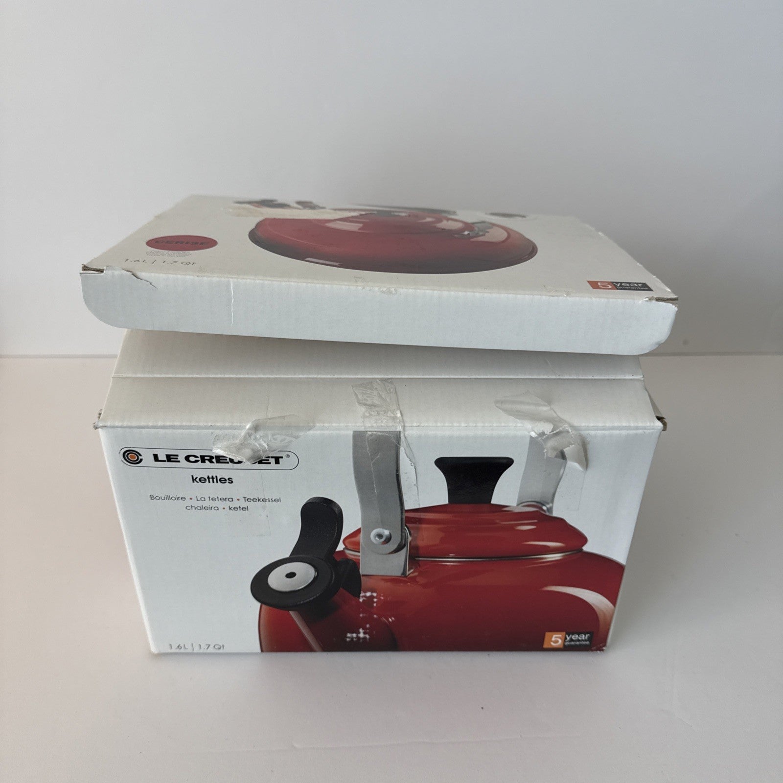 Boil Water Fast - Le Creuset 1.7qt Whistling Tea Kettle Cerise See Pics