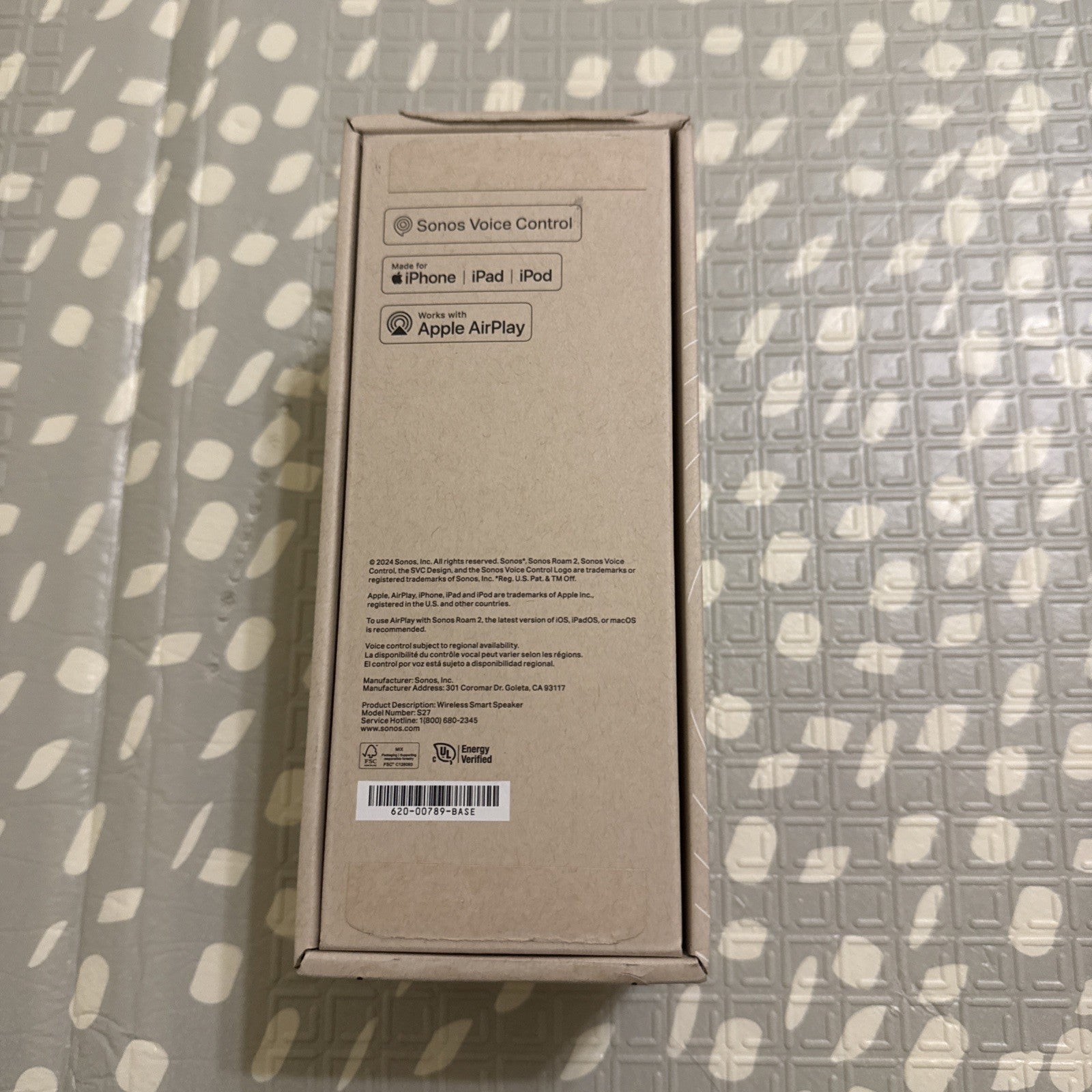 Sonos Roam 2 - White Portable Bluetooth Speaker - Open Box
