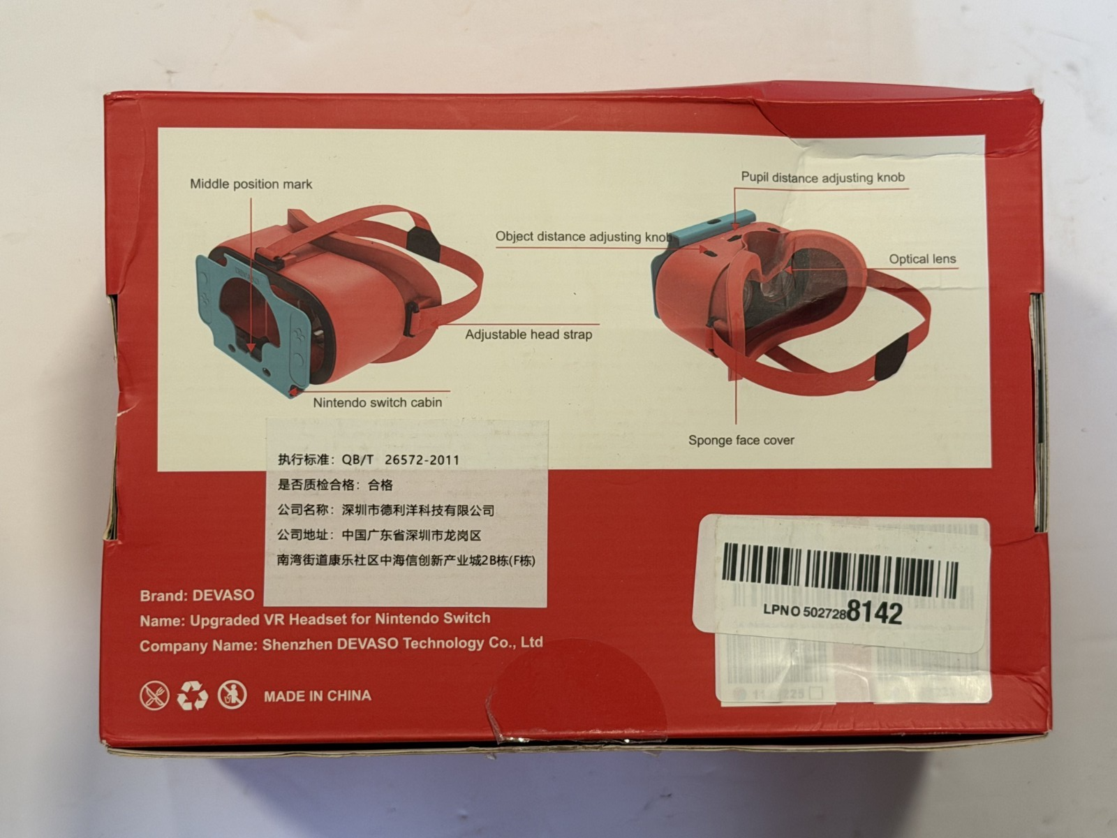 Devaso Upgraded VR Headset for Nintendo Switch and Switch OLED