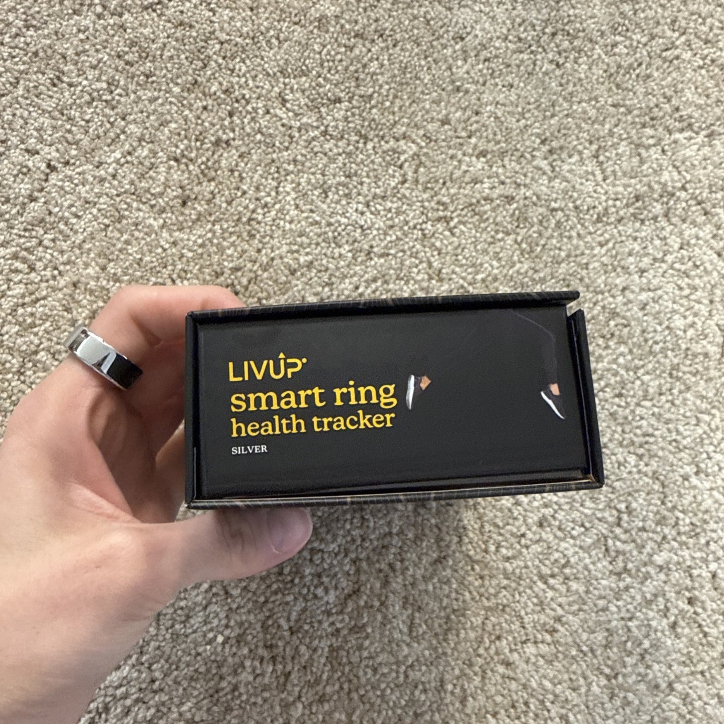 Livup Smart Ring Health Tracker Silver Size 8 Sleep Steps Heart Rate Oxygen New