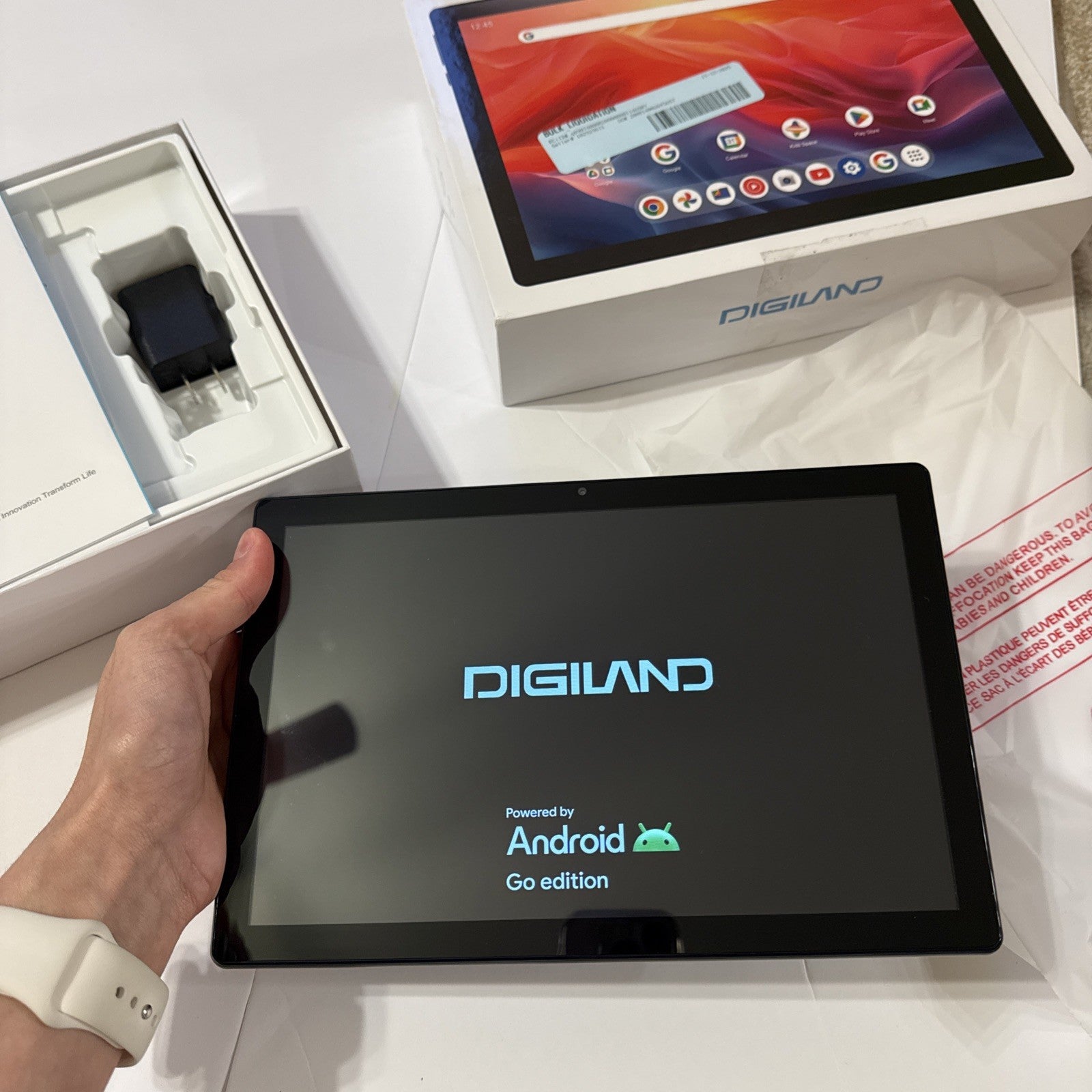 Digiland Tablet 10-1 Android 14 G80 Octa-Core 12GB Ram 128GB Rom Storage