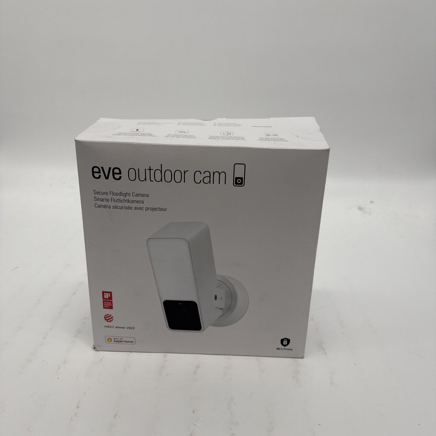 Eve Outdoor Cam White Edition Secure floodlight camera with Apple Home Kit NEW