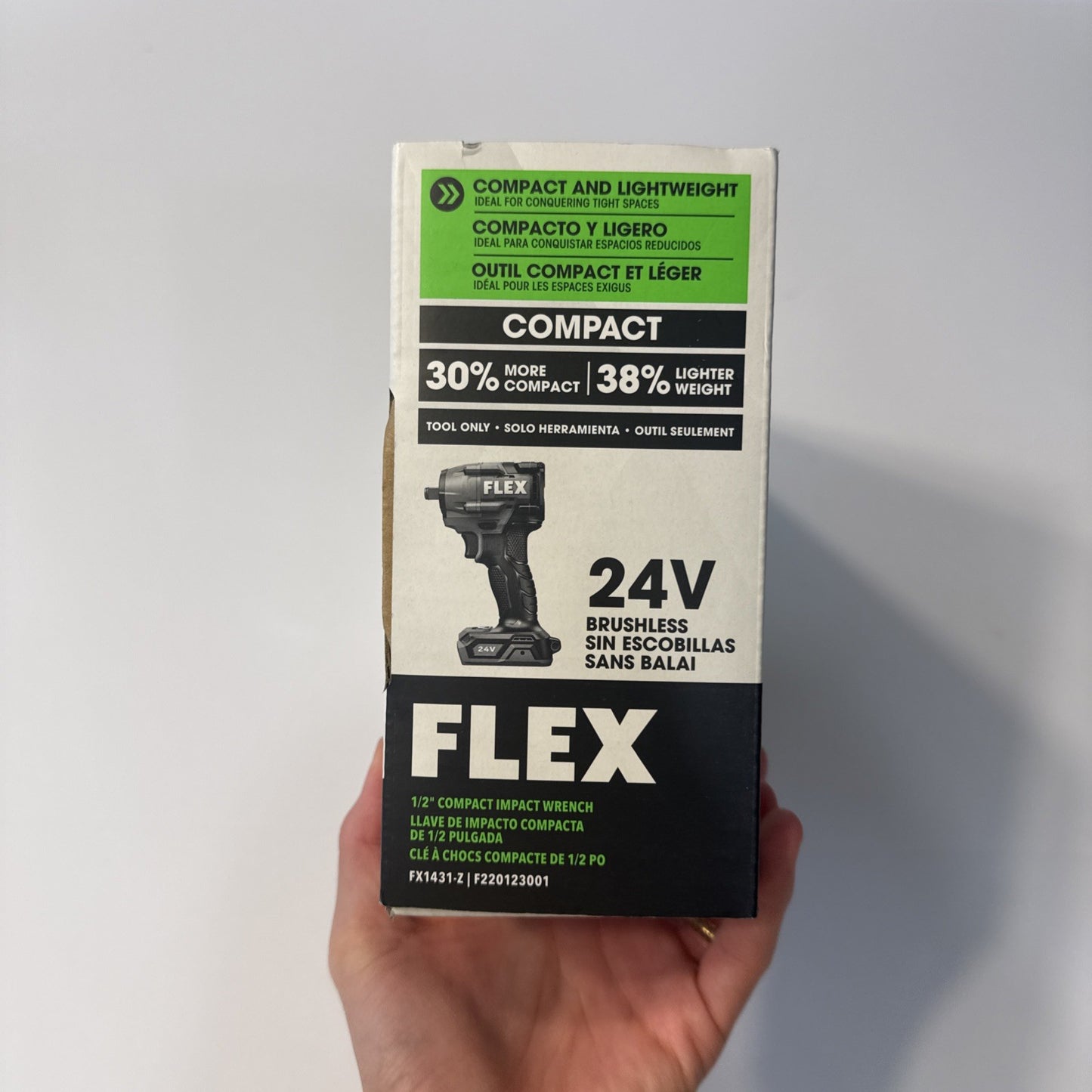 Flex FX1431-Z 24V 1/2 Cordless Compact Impact Gun 450ftlbs Torque Tool Only New