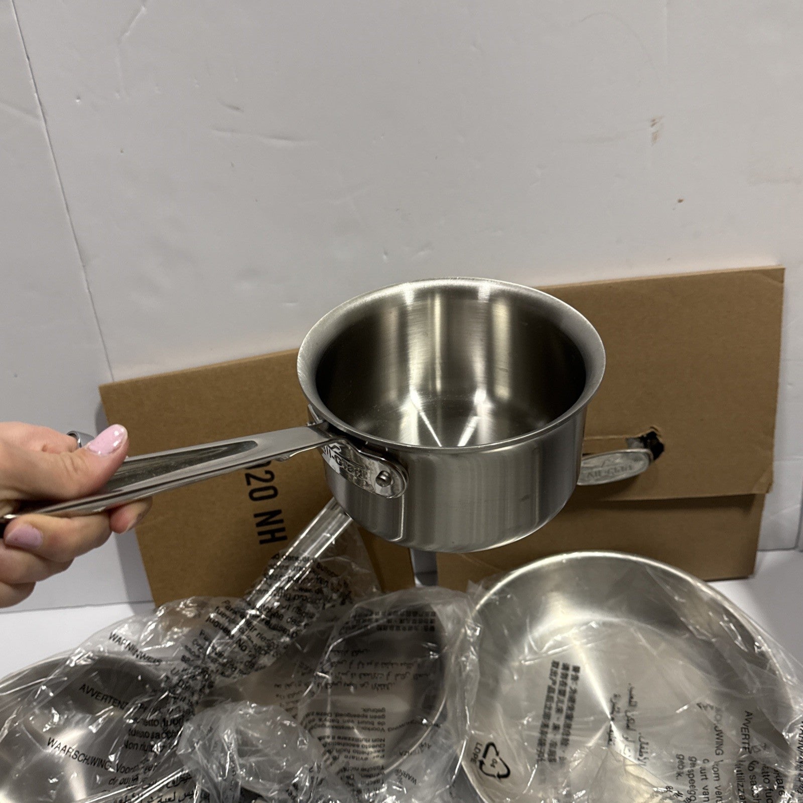 All Clad D5 Stainless Steel 10 Piece Cookware Set Induction Compatible
