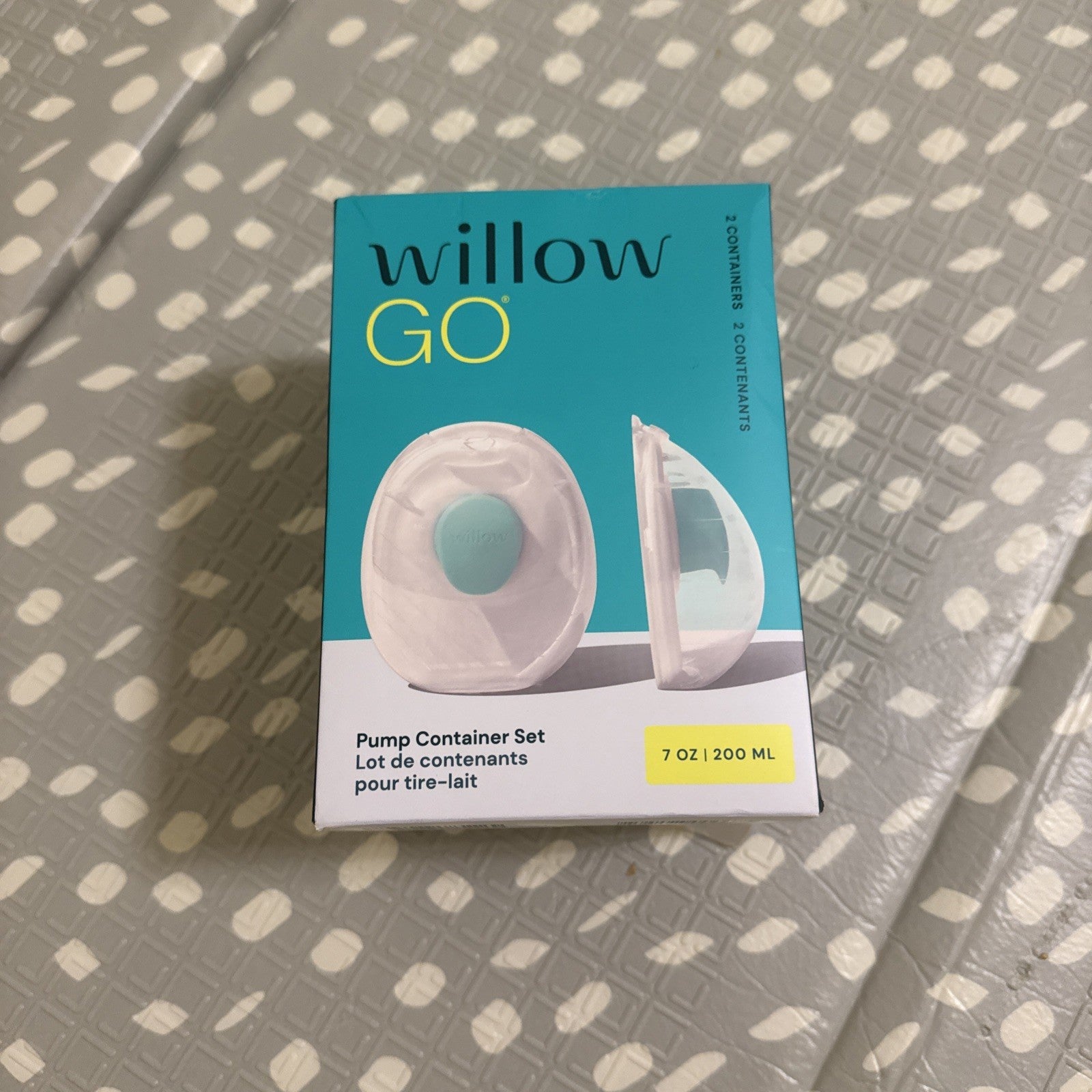 Willow Go Pump Reusable Breast Milk Containers, 2 Ct, Holds 7 oz. Per Container
