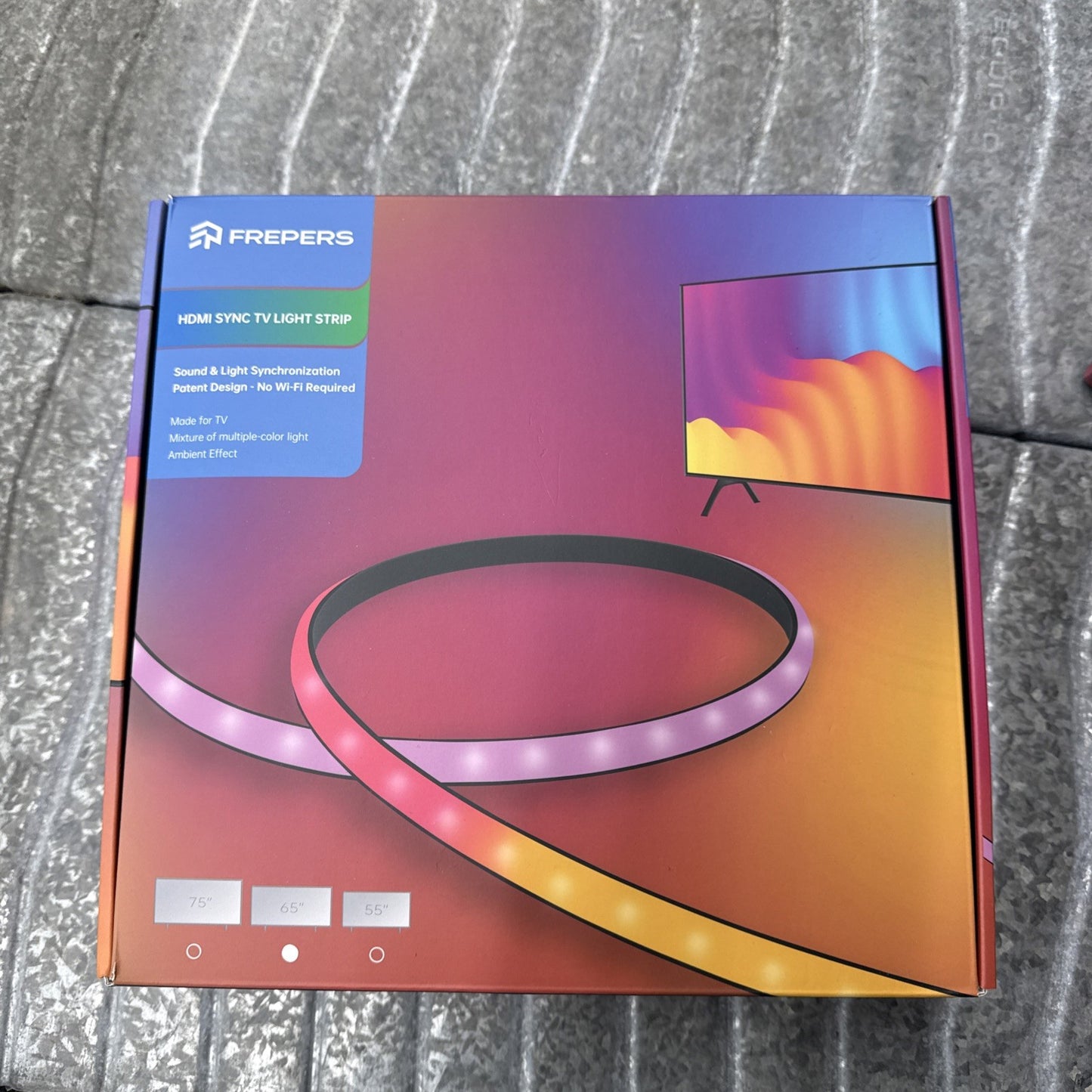 Frepers HDMI Sync TV Sound Multicolor Light Strip 65”