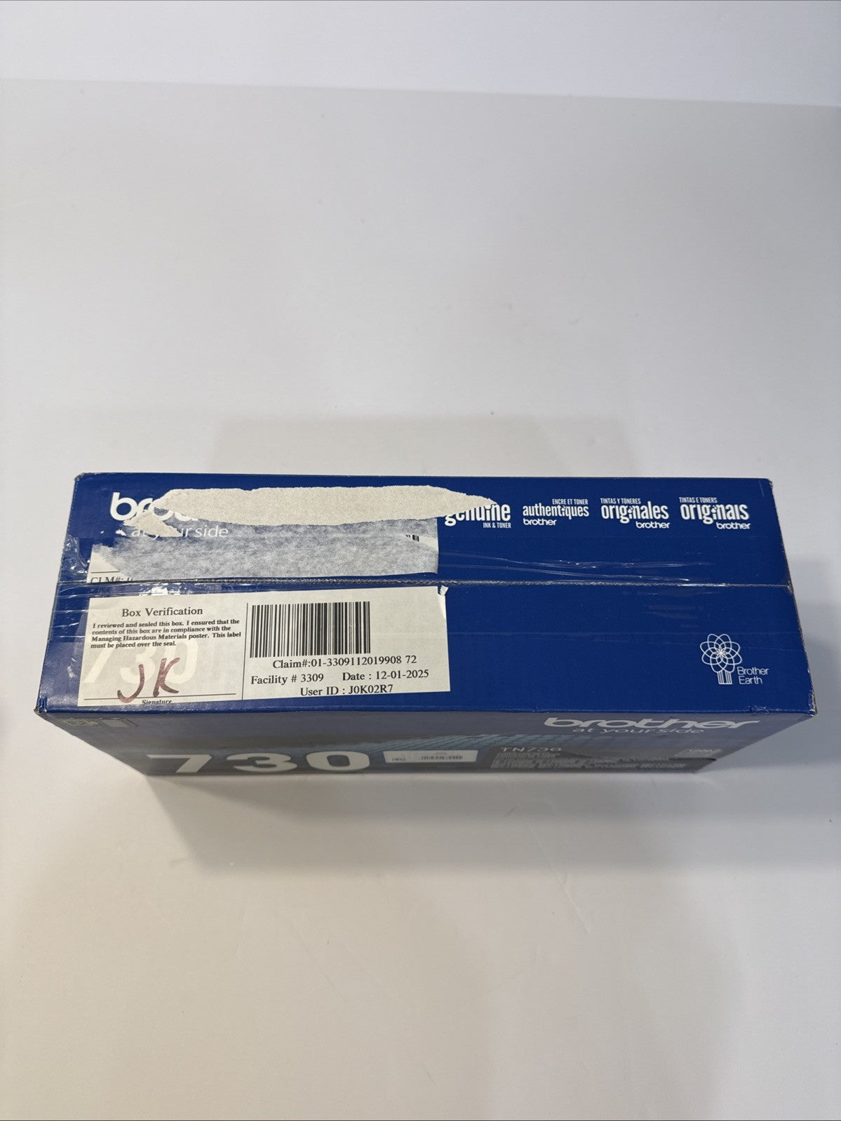 Brother Genuine TN730 Standard Yield Black Toner Cartridge HL-L2350DW/MFCL2710DW