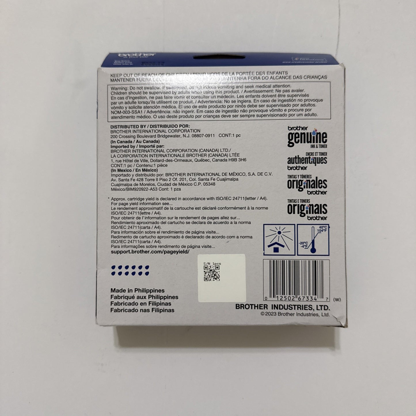 Brother LC3033BK XXL Black Ink Cartridge Super-High-Yield EXP 08/2025