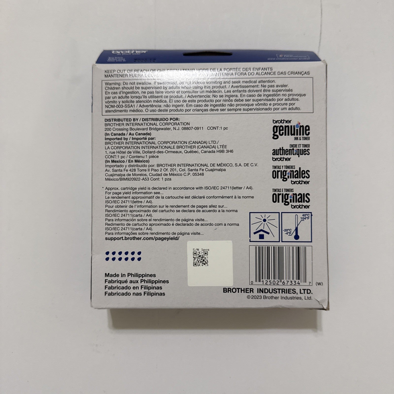 Brother LC3033BK XXL Black Ink Cartridge Super-High-Yield EXP 08/2025