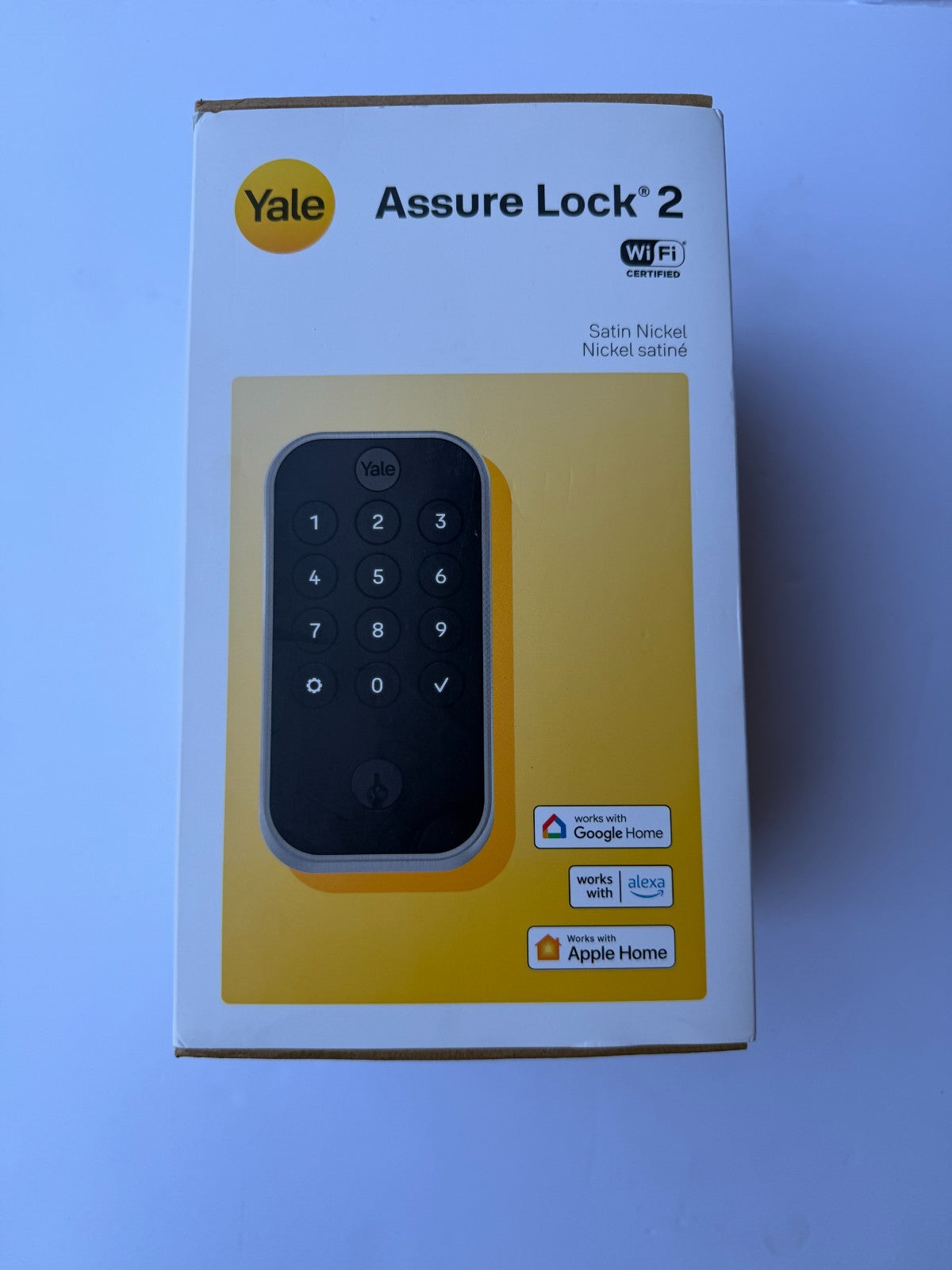 Yale Assure Lock 2 Wi-Fi Keypad Smart Lock Satin Nickel - open box