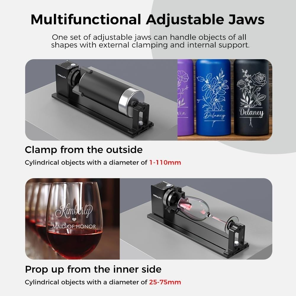Creality Rotary Kit Pro Laser Rotary Roller 4 in 1 Multi-Function Engraving