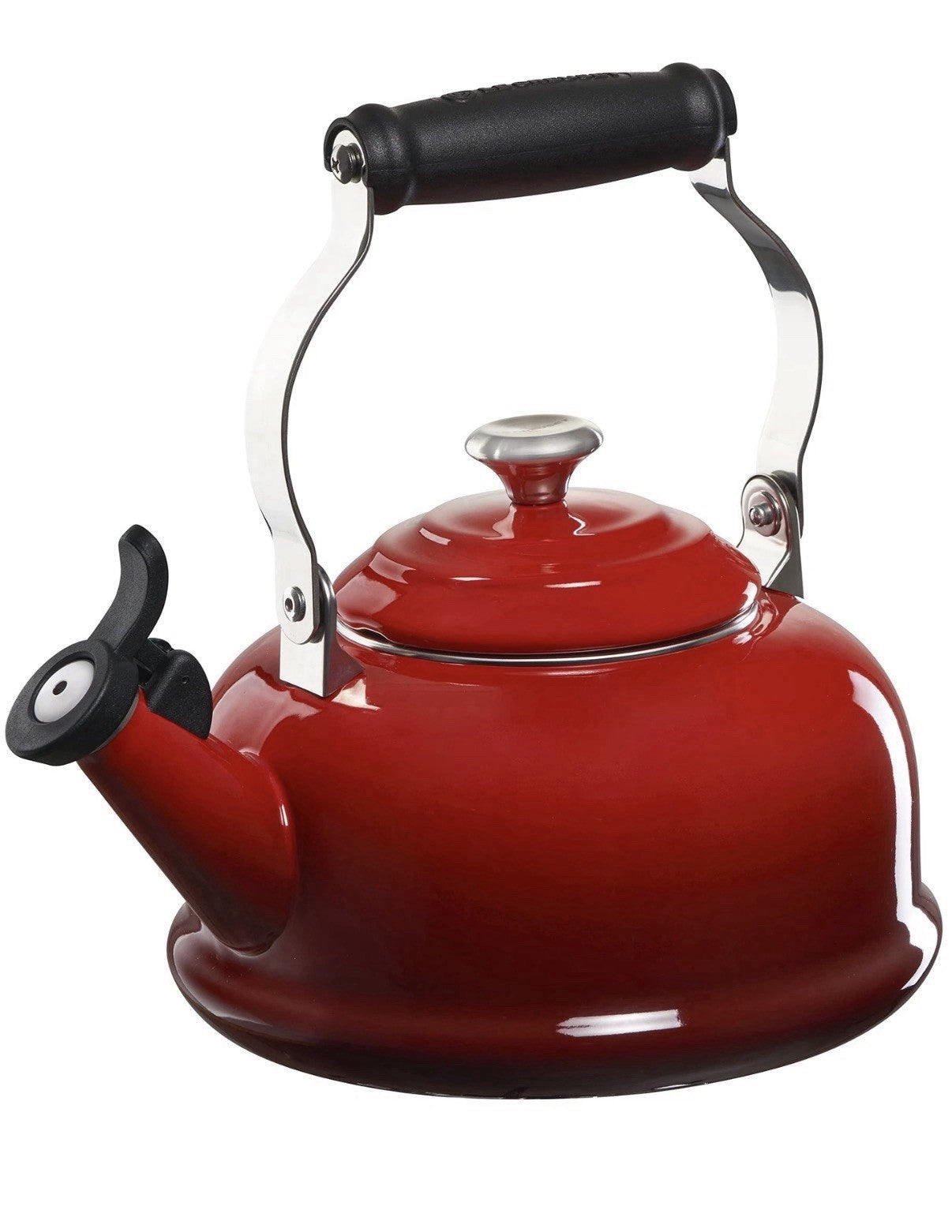 Boil Water Fast - Le Creuset 1.7qt Whistling Tea Kettle Cerise See Pics