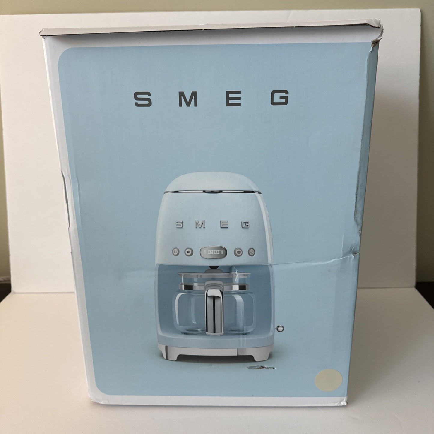 SMEG 50s Retro Drip Coffee Maker 10-Cup Auto Start Keep Warm Cream -Programmable