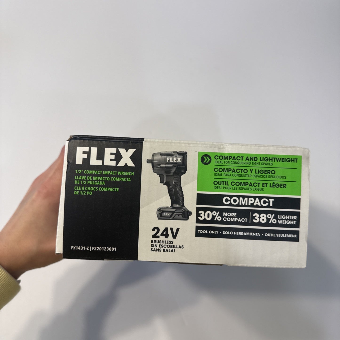 Flex FX1431-Z 24V 1/2 Cordless Compact Impact Gun 450ftlbs Torque Tool Only New