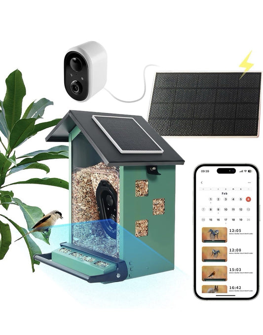 Nature's Rhythm Squirrel Resistant Bird Feeder With Camera 