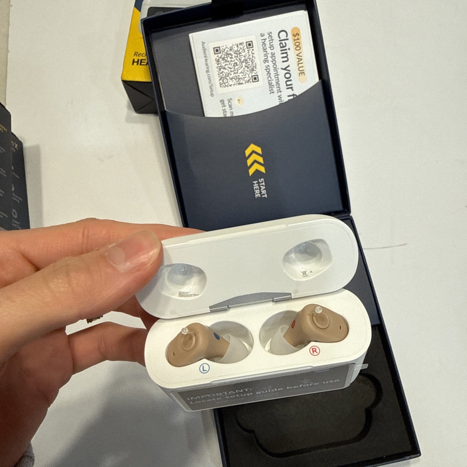 Audien Hearing  ATOM X -Rechargeable OTC Hearing Aids  BLUETOOTH