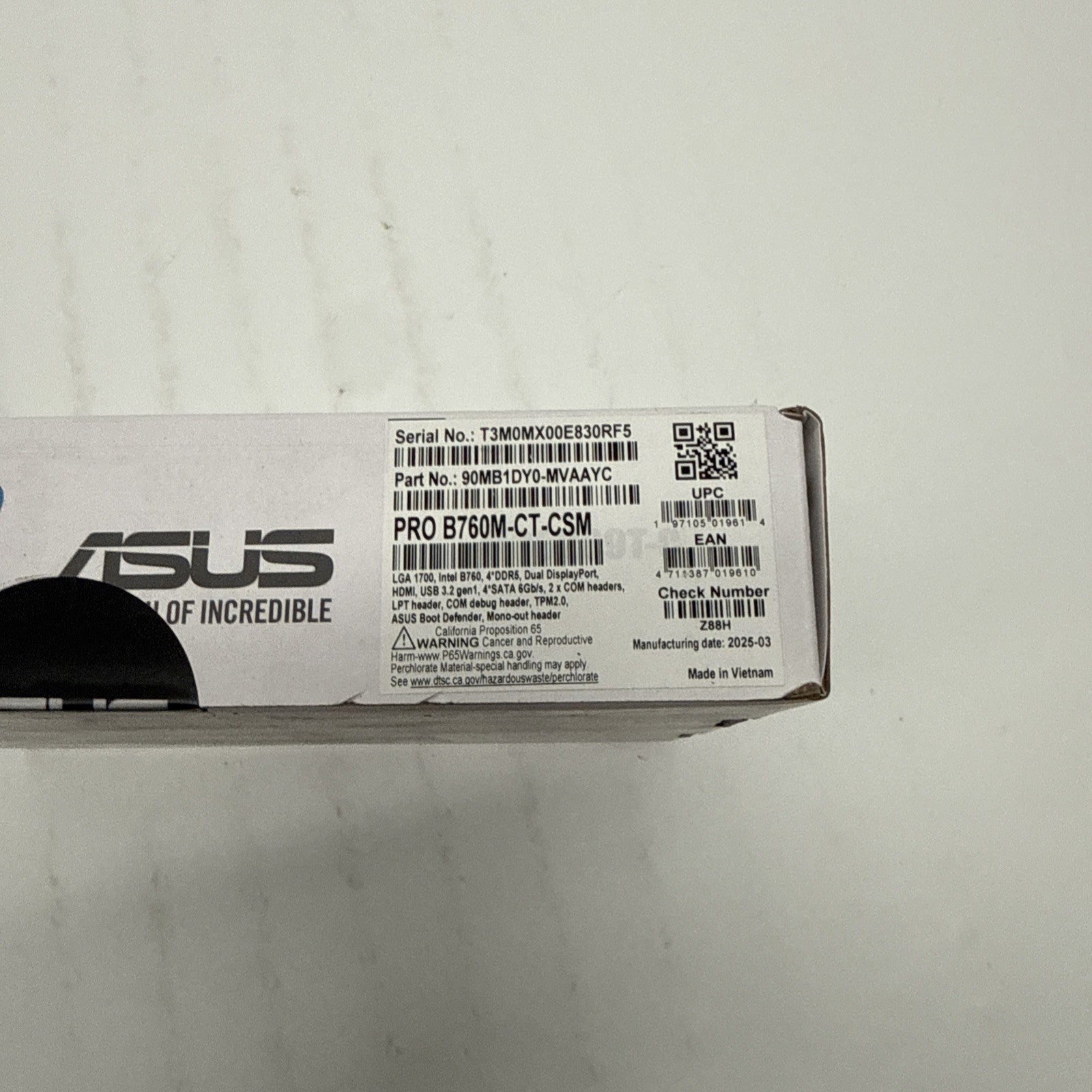 Asus Business Pro B760M-CT-CSM Motherboard LGA 1700 