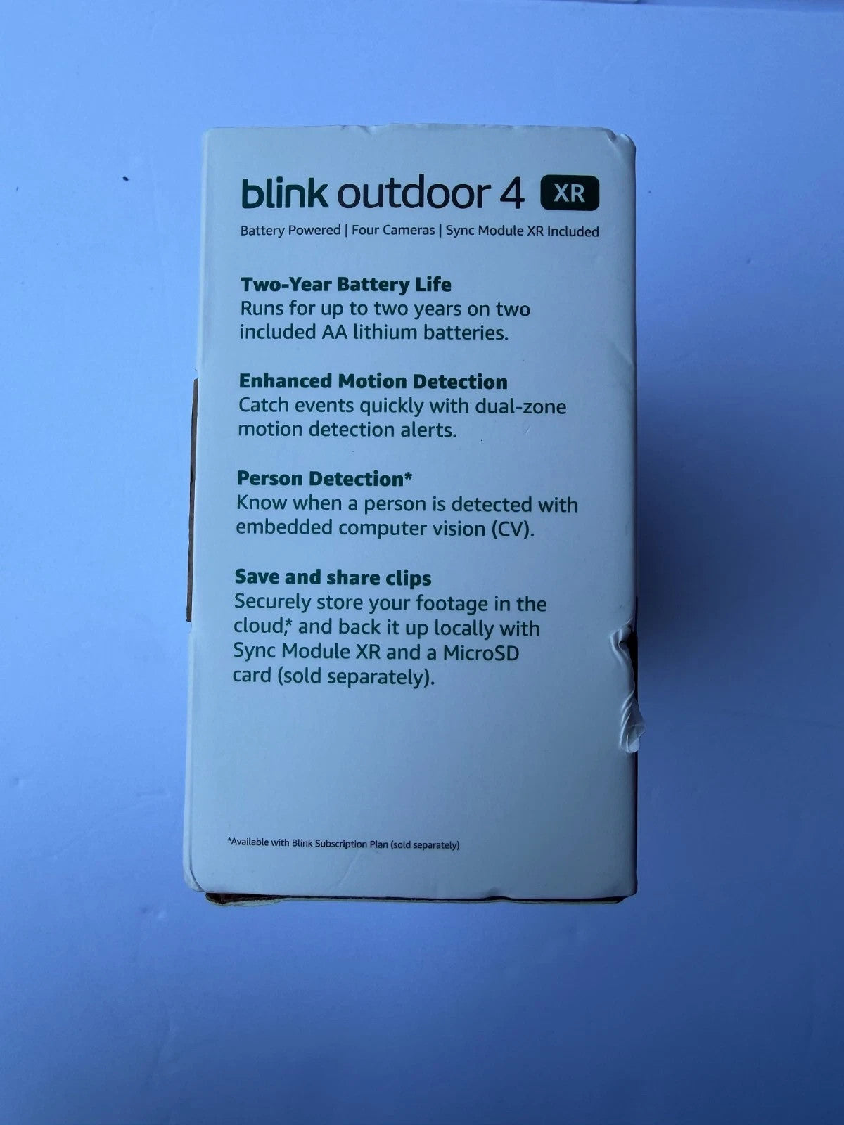 Blink Outdoor 4 XR 4-Camera Smart Security System Battery Powered *NEW SEALED*