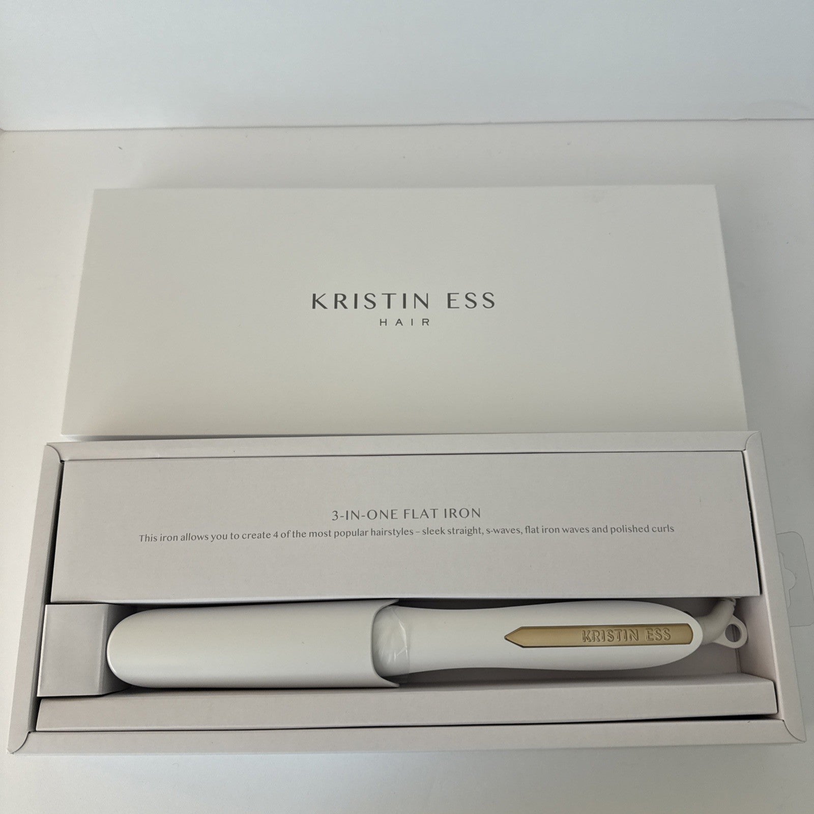 Kristin Ess Titanium Flat Iron Hair Straightener and Curler - Dual Voltage