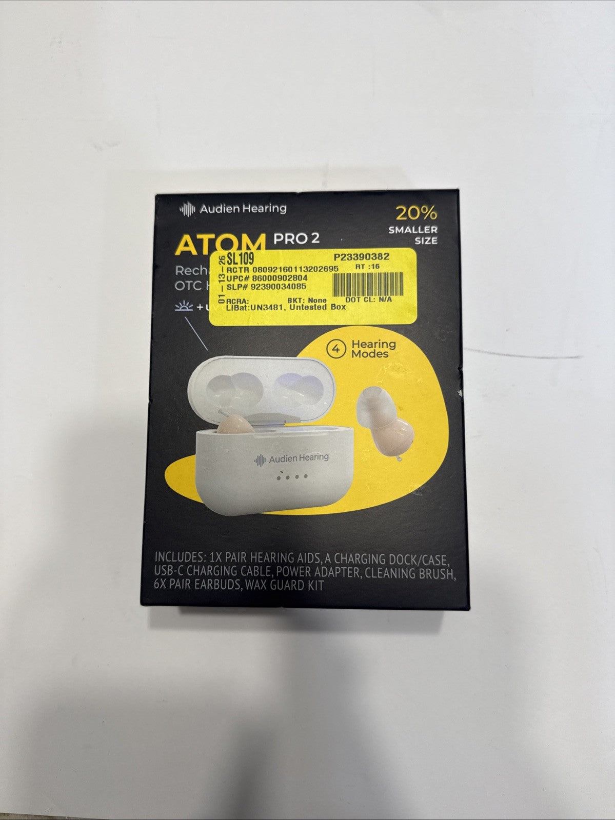 Audien ATOM PRO 2 Wireless Rechargeable OTC Hearing Aids