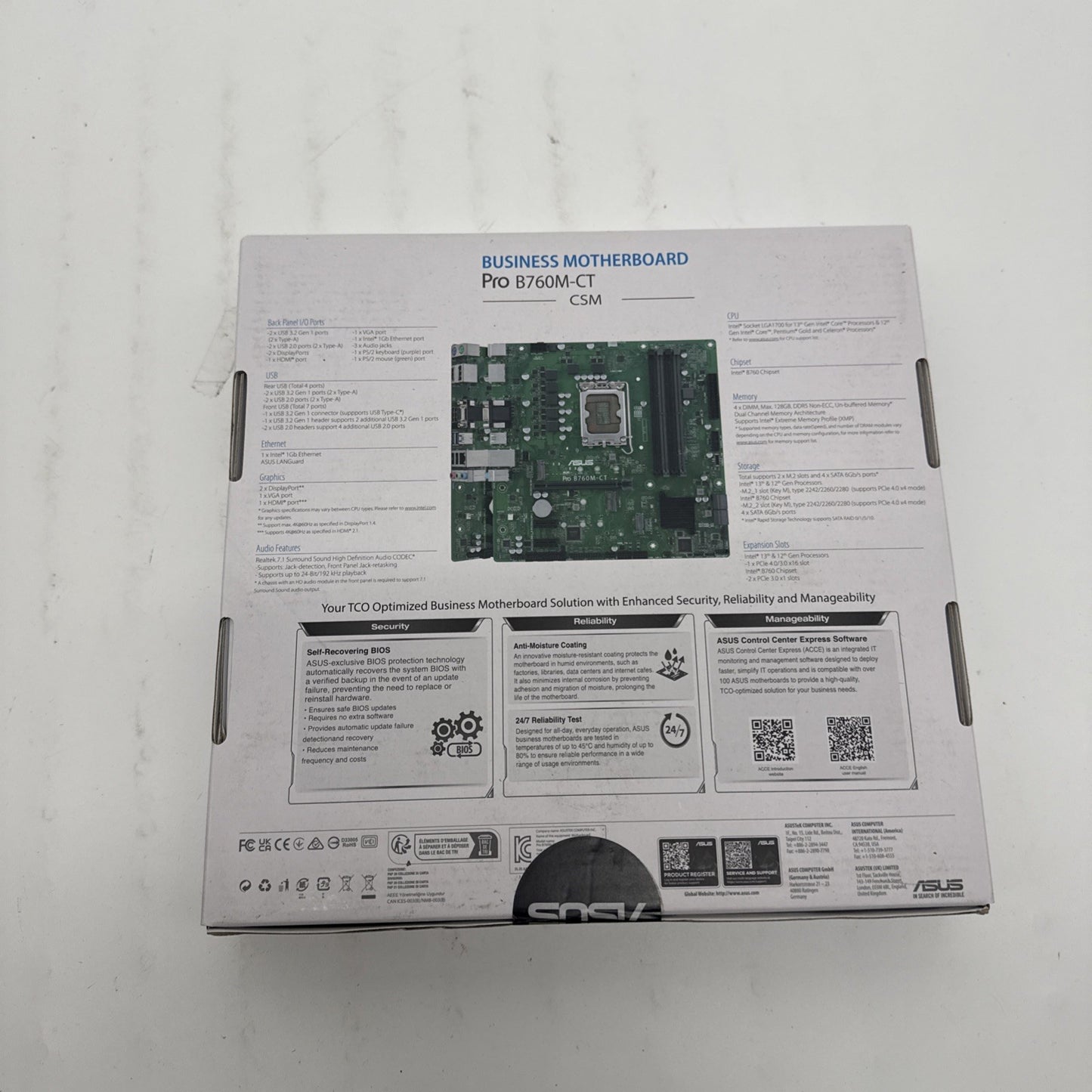 Asus Business Pro B760M-CT-CSM Motherboard LGA 1700 