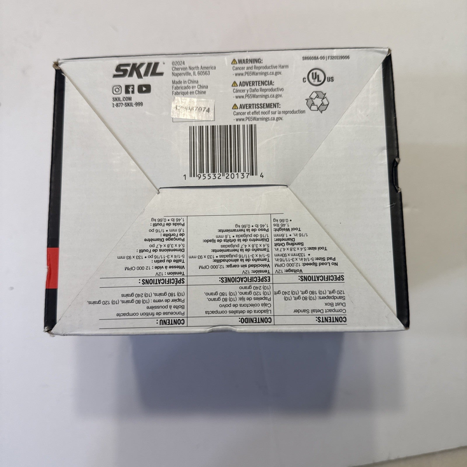 NEW SKIL PWR CORE 12 Brushless 12V Compact Detail Sander - Tool Only SR6608A-00