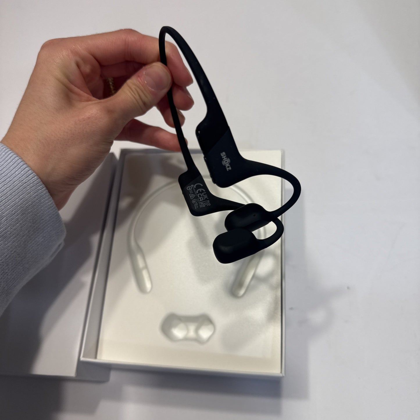 Shokz OpenRun Mini Wireless Bluetooth Bone-Conduction Sport Headphones Black