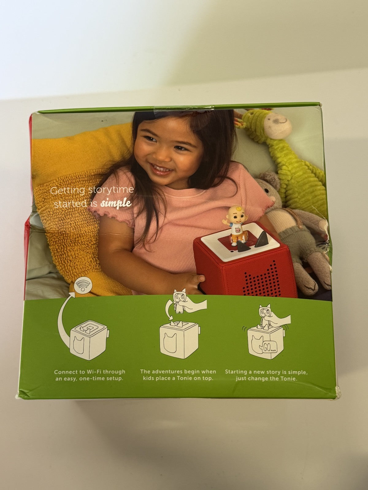 Tonies Cocomelon Toniebox Audio Player Starter Set with JJ, Red, NEW SEALED