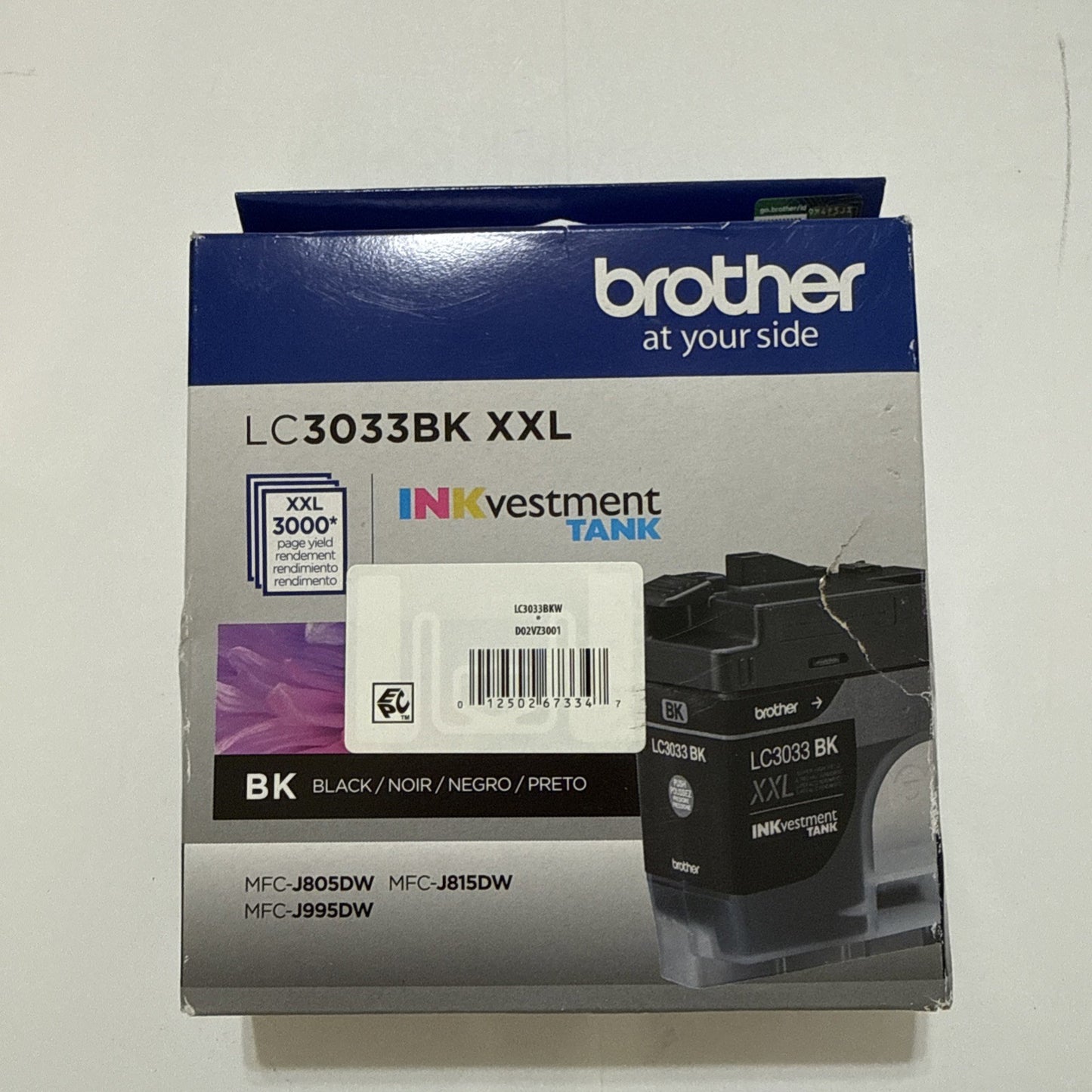 Brother LC3033BK XXL Black Ink Cartridge Super-High-Yield EXP 08/2025