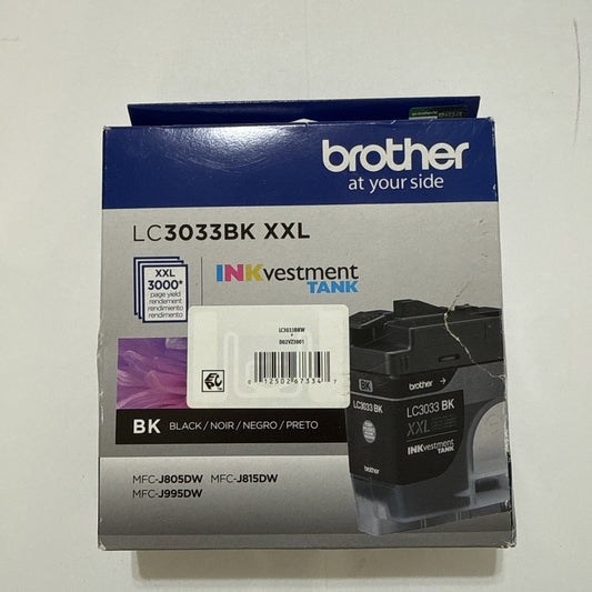 Brother LC3033BK XXL Black Ink Cartridge Super-High-Yield EXP 08/2025