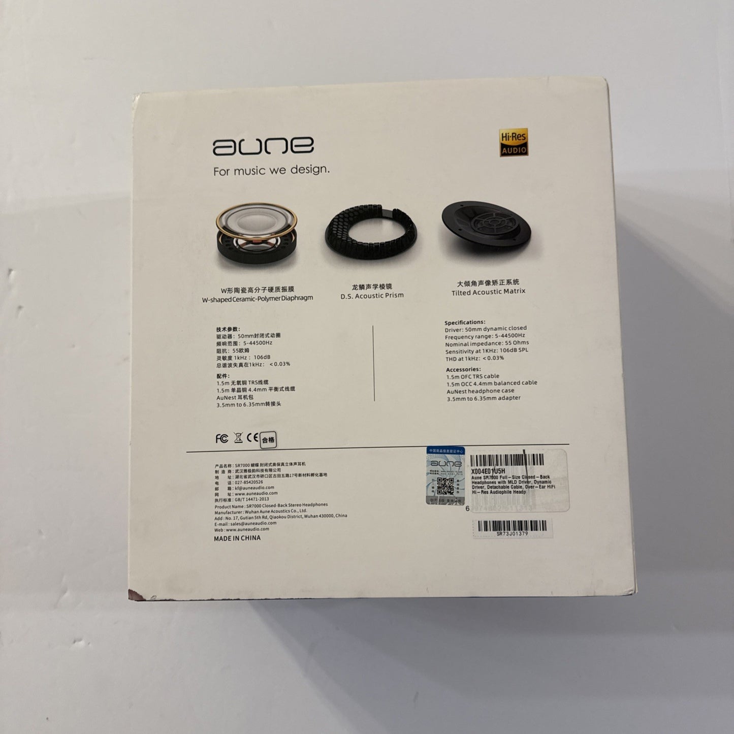 Aune SR7000 Butterfly Wired High Sound Quality HiFi Closed End Headphone