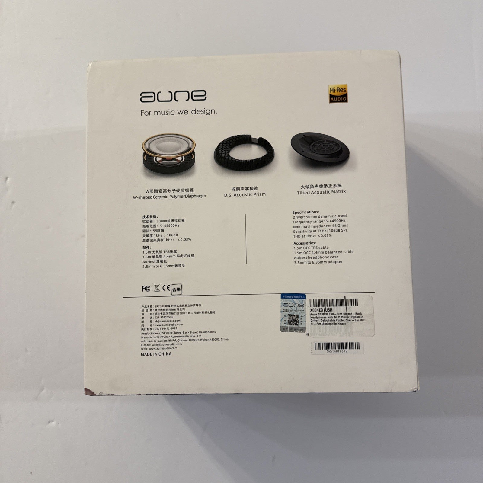Aune SR7000 Butterfly Wired High Sound Quality HiFi Closed End Headphone