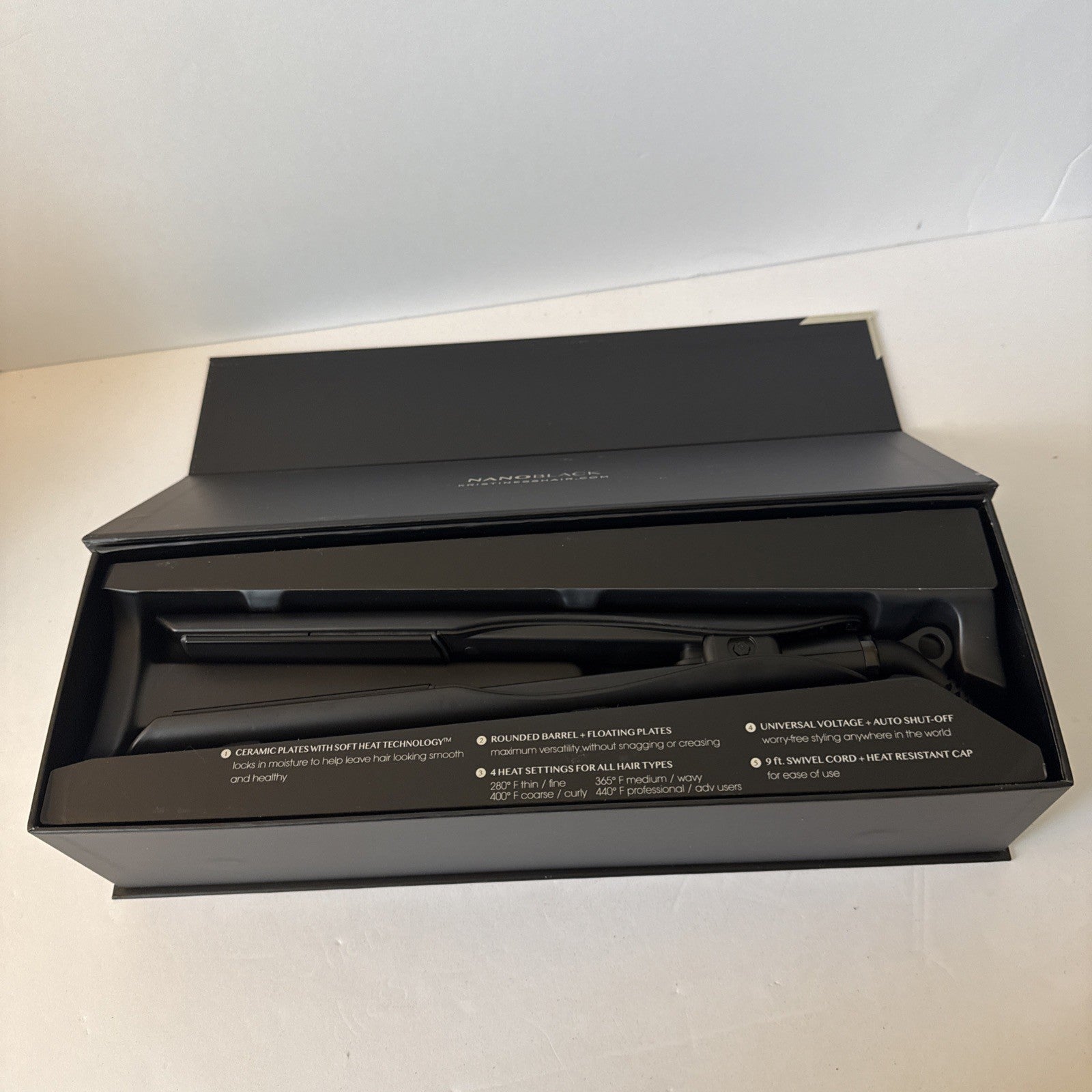 Kristin Ess Hair NANOBLACK Flat Iron 3-IN-One 1.25" inch Ceramic Plates