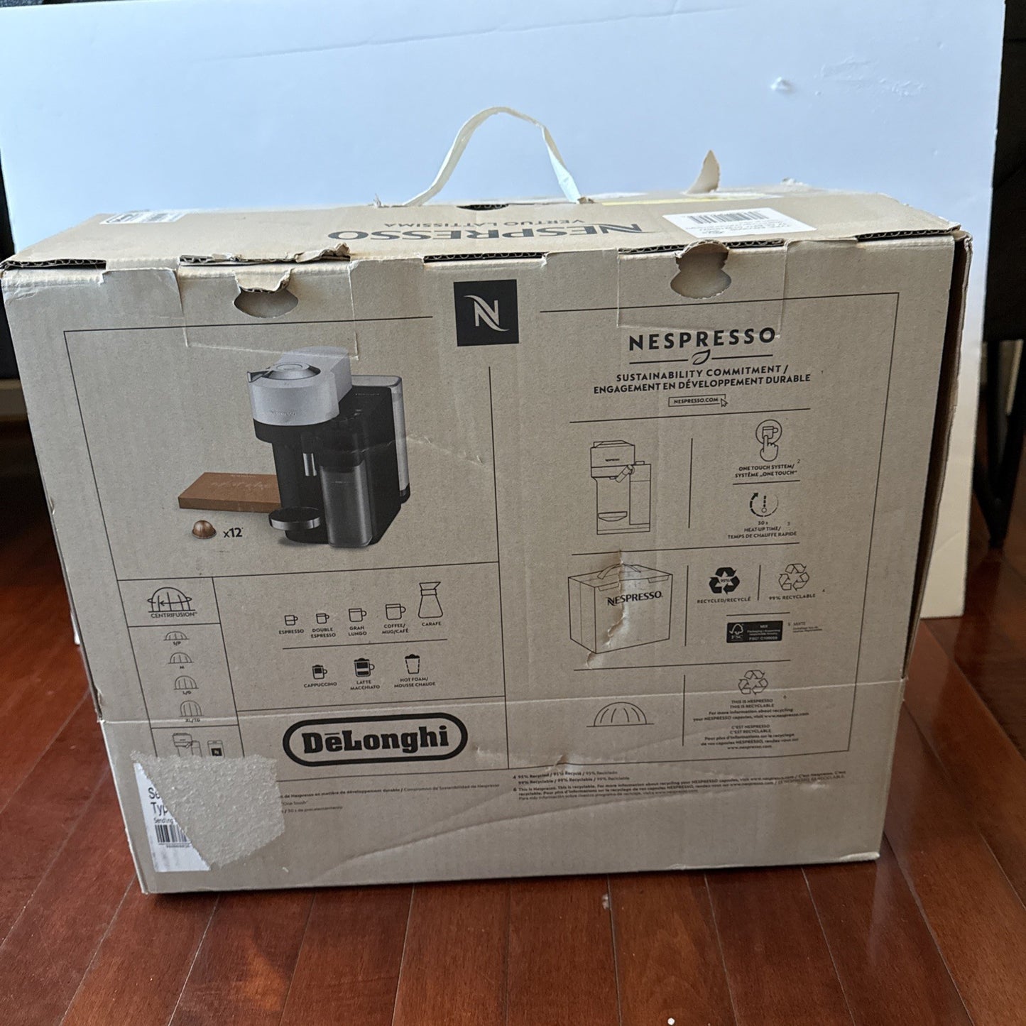 Home Coffee Lover Espresso Machine - Nespresso Vertuo Lattissima Black ENV300B