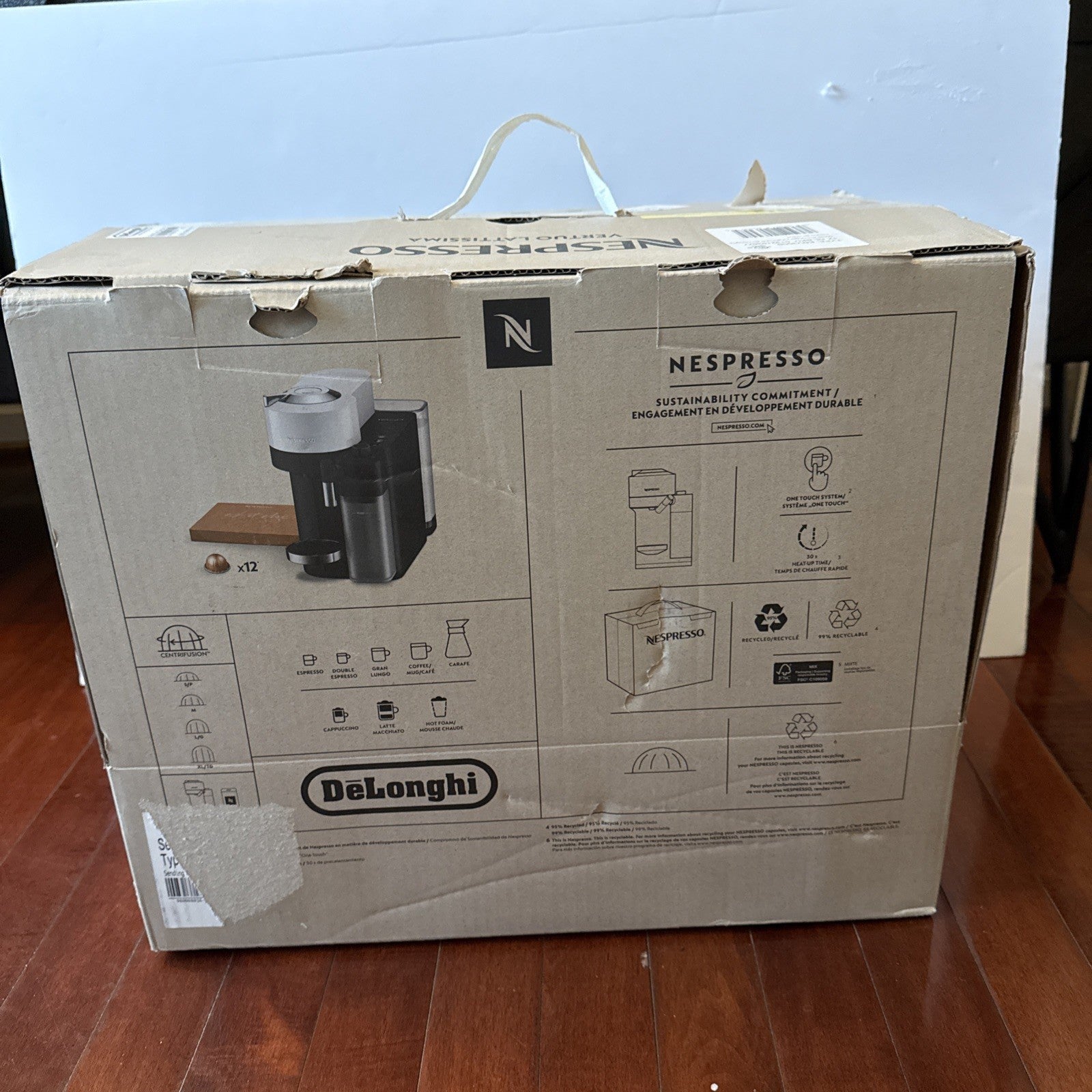 Home Coffee Lover Espresso Machine - Nespresso Vertuo Lattissima Black ENV300B