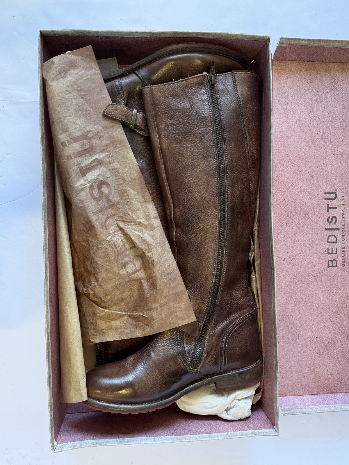 BED|STU Cobbler Series Women’s Brown Leather Boots 9.5 US