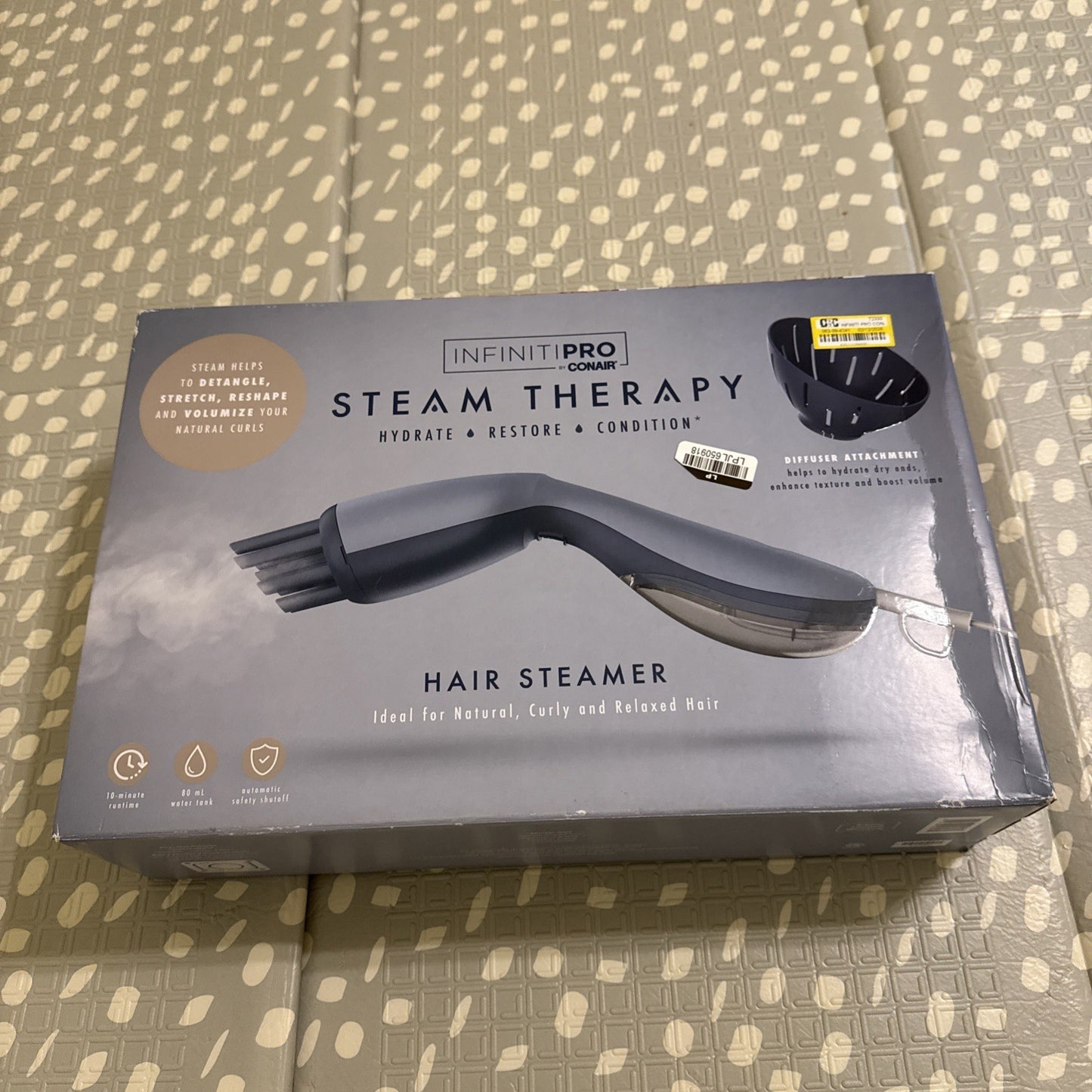 Portable Steam Therapy Hair Steamer Blue Infiniti PRO by CONAIR Styling Tool