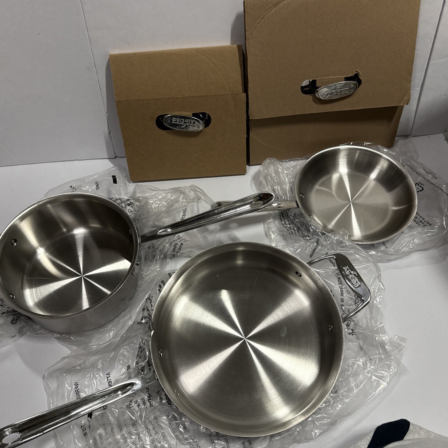 All Clad D5 Stainless Steel 10 Piece Cookware Set Induction Compatible