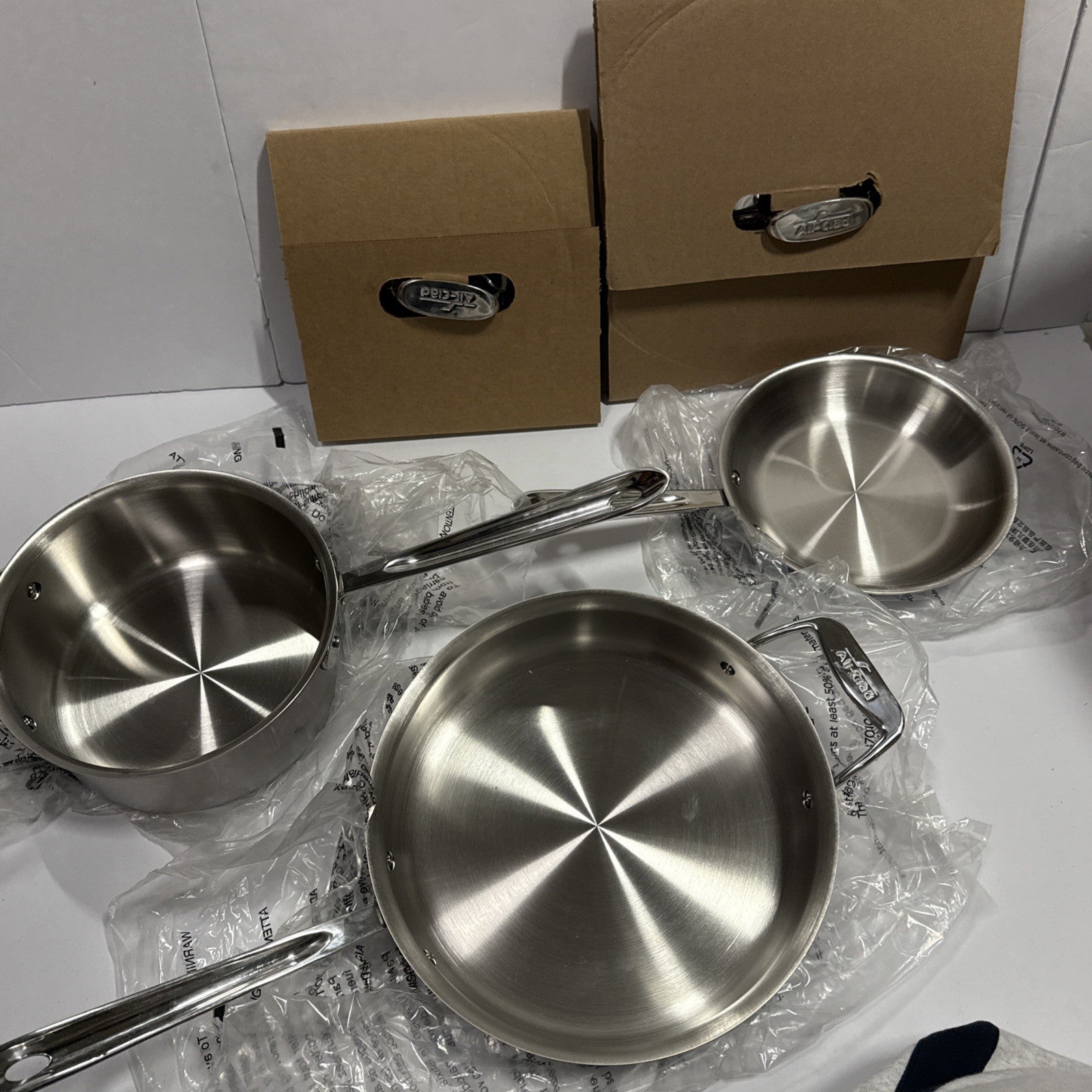 All Clad D5 Stainless Steel 10 Piece Cookware Set Induction Compatible