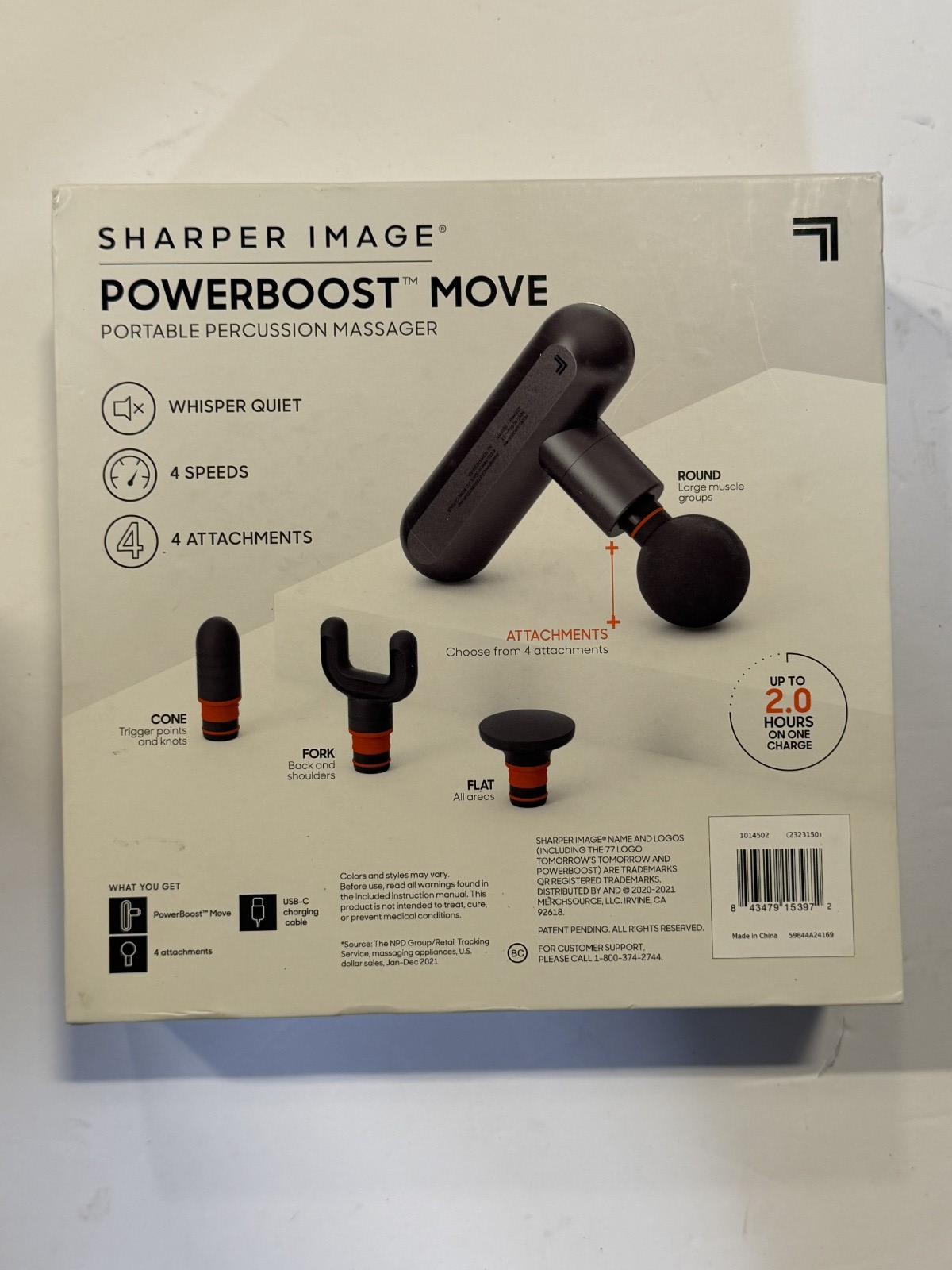 Sharper Image Powerboost Move Portable Percussion Body Massager